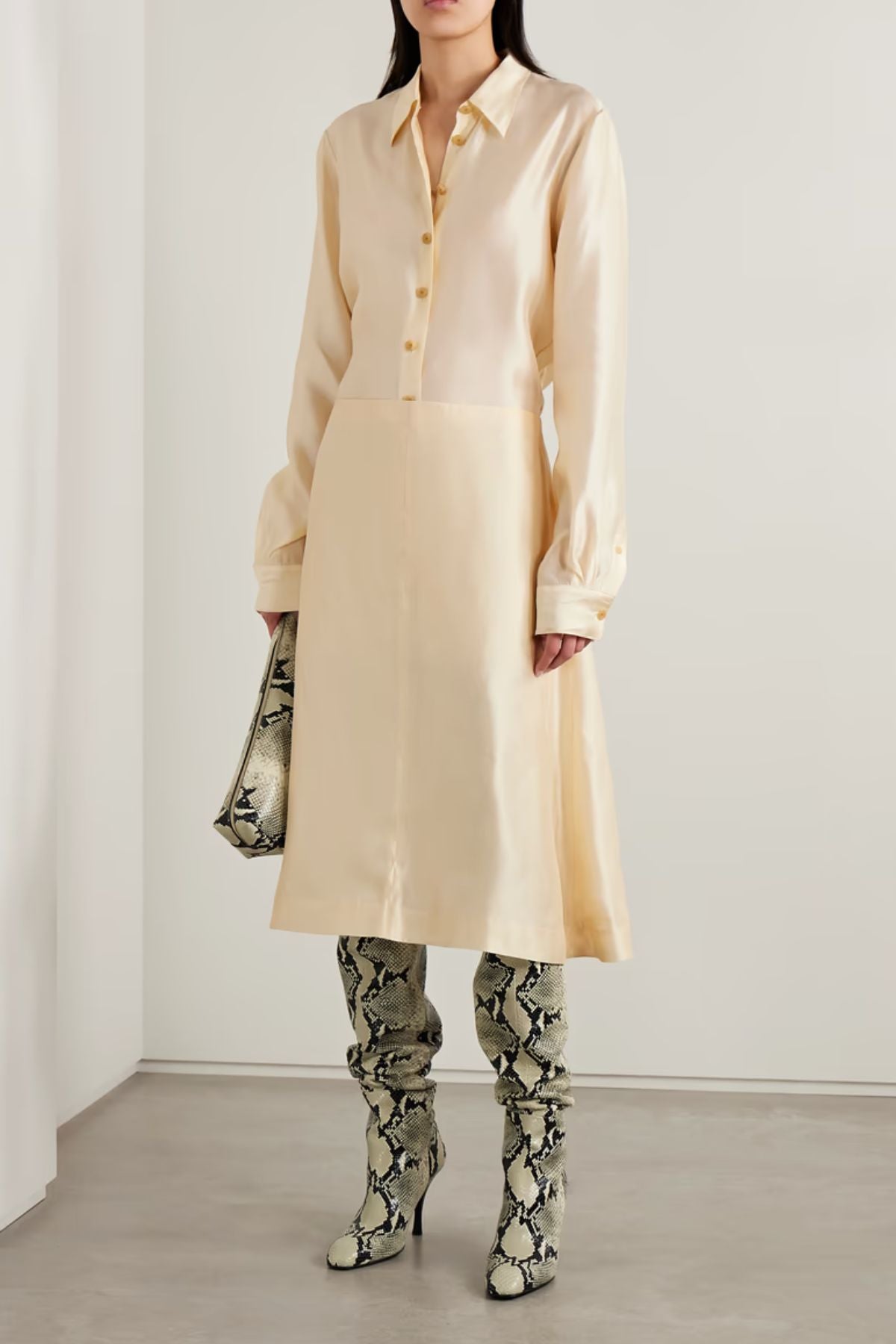 KHAITE Nania Skirt - Cream