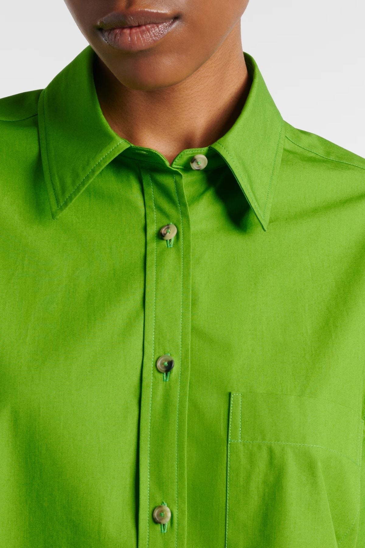 KHAITE Newton Shirt - Absinthe