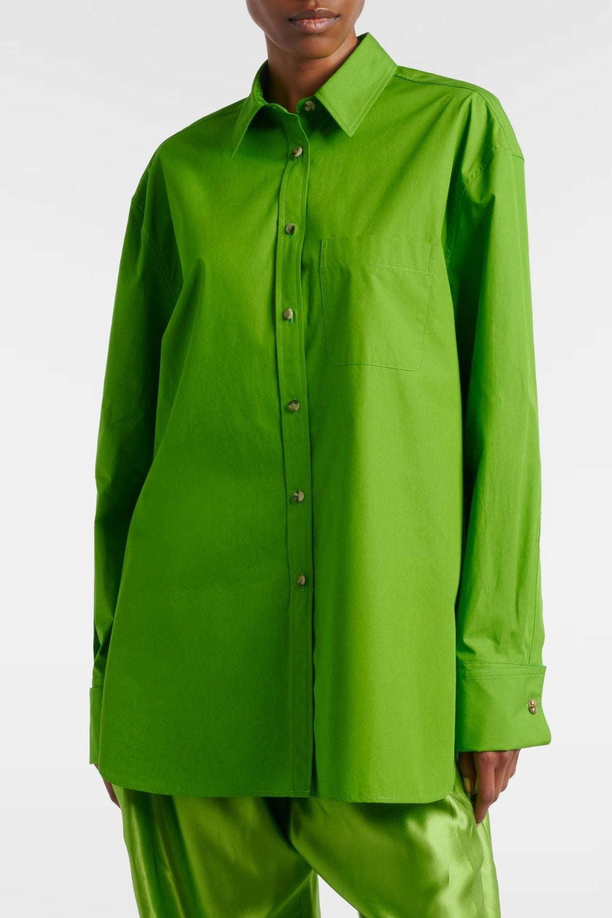 KHAITE Newton Shirt - Absinthe