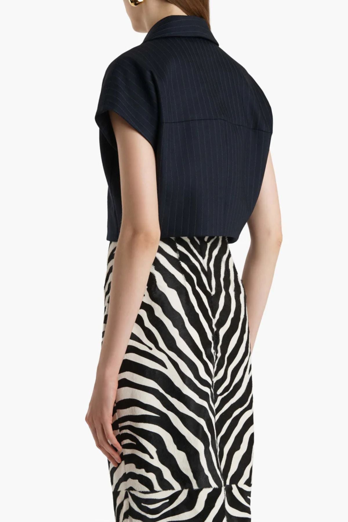 KHAITE Robin Top - Navy/ White
