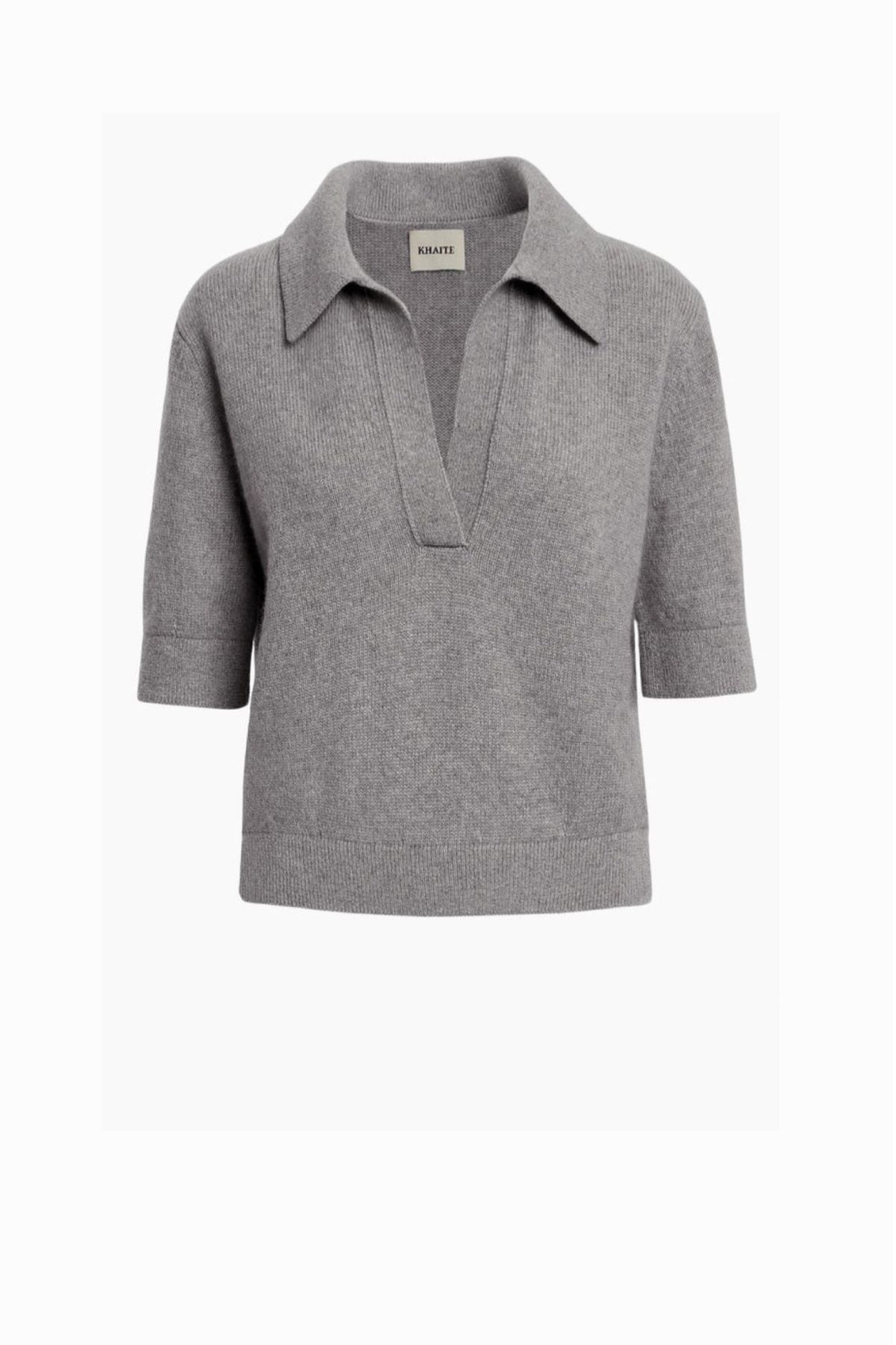 KHAITE Shrunken Jo Sweater - Warm Grey