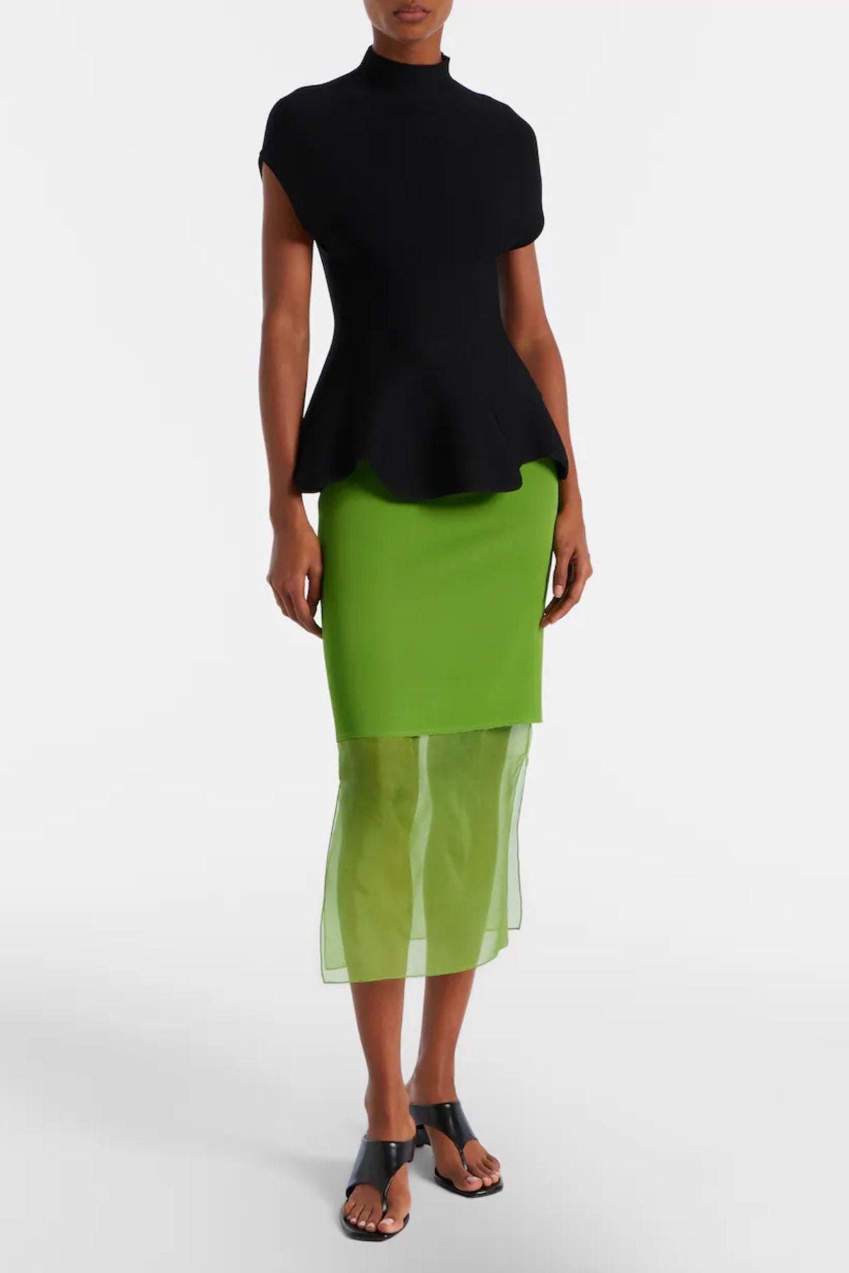 KHAITE Sybil Skirt - Absinthe