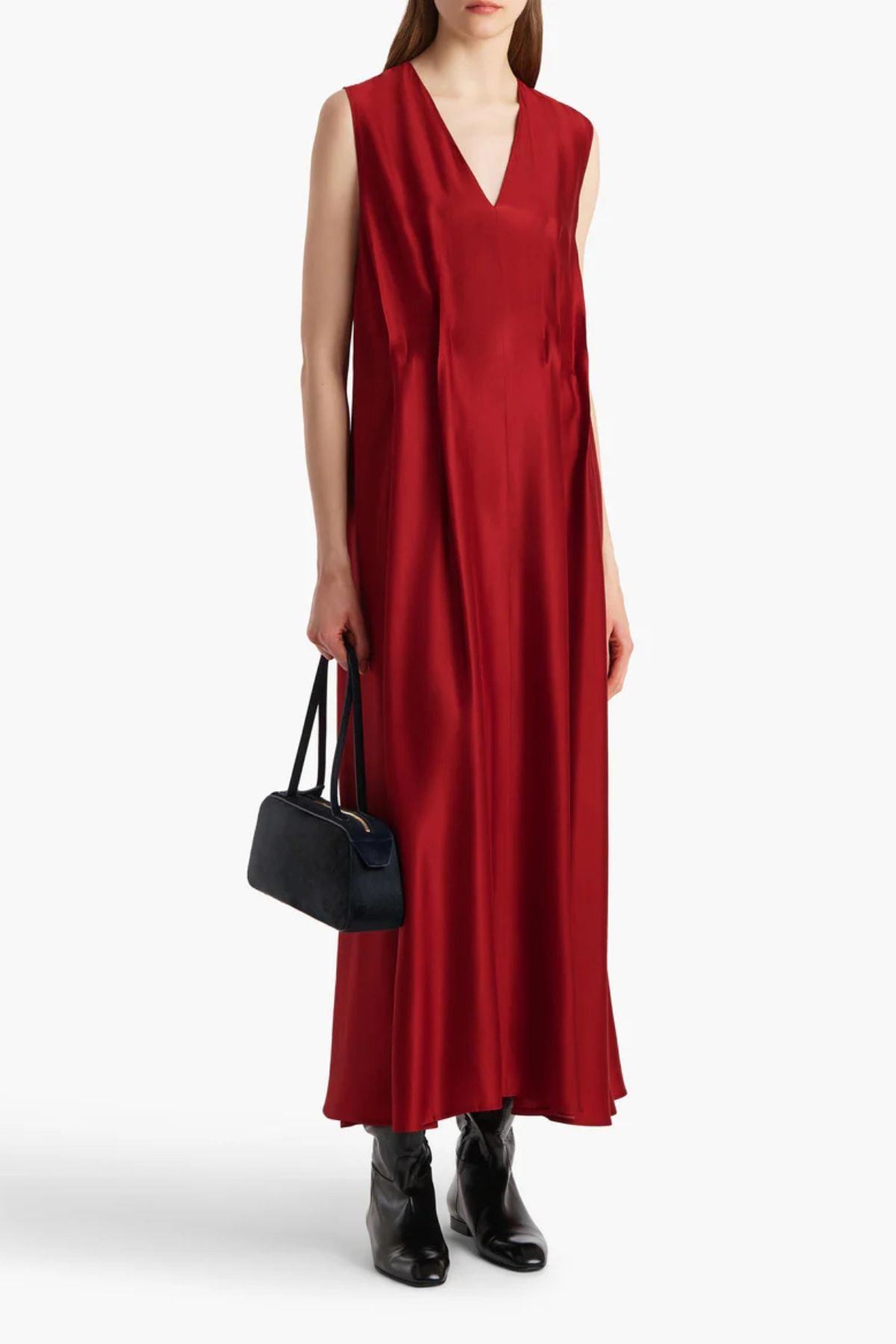 KHAITE Syd Dress - Crimson