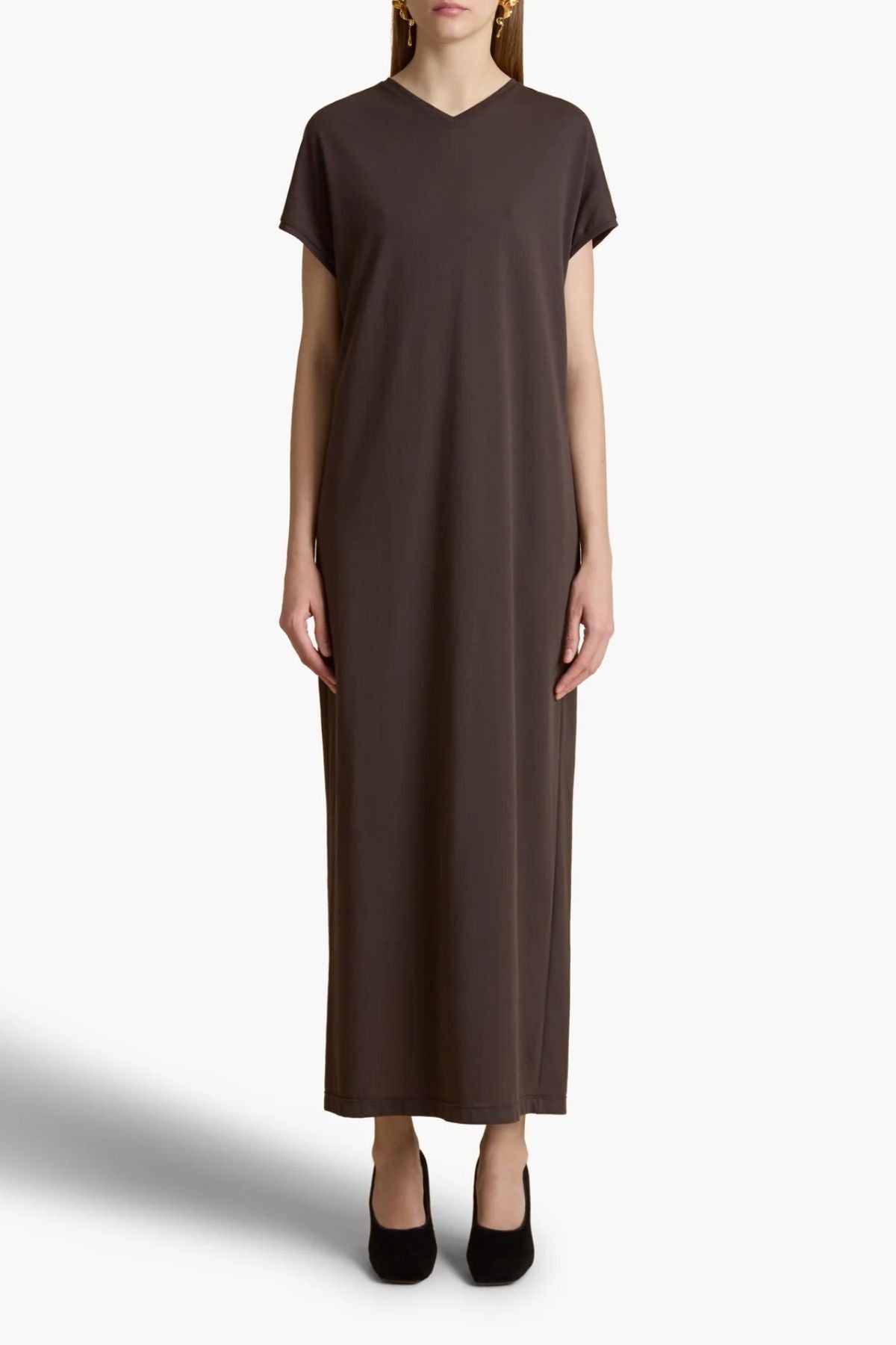KHAITE Verda Dress - Dark Brown
