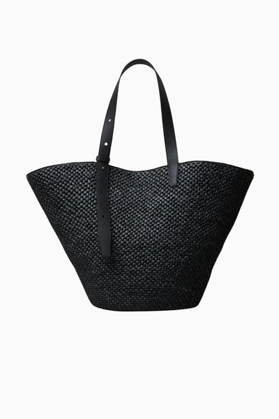 LIÉ STUDIO The Bianca Bag - Black Raffia – GRACE Melbourne