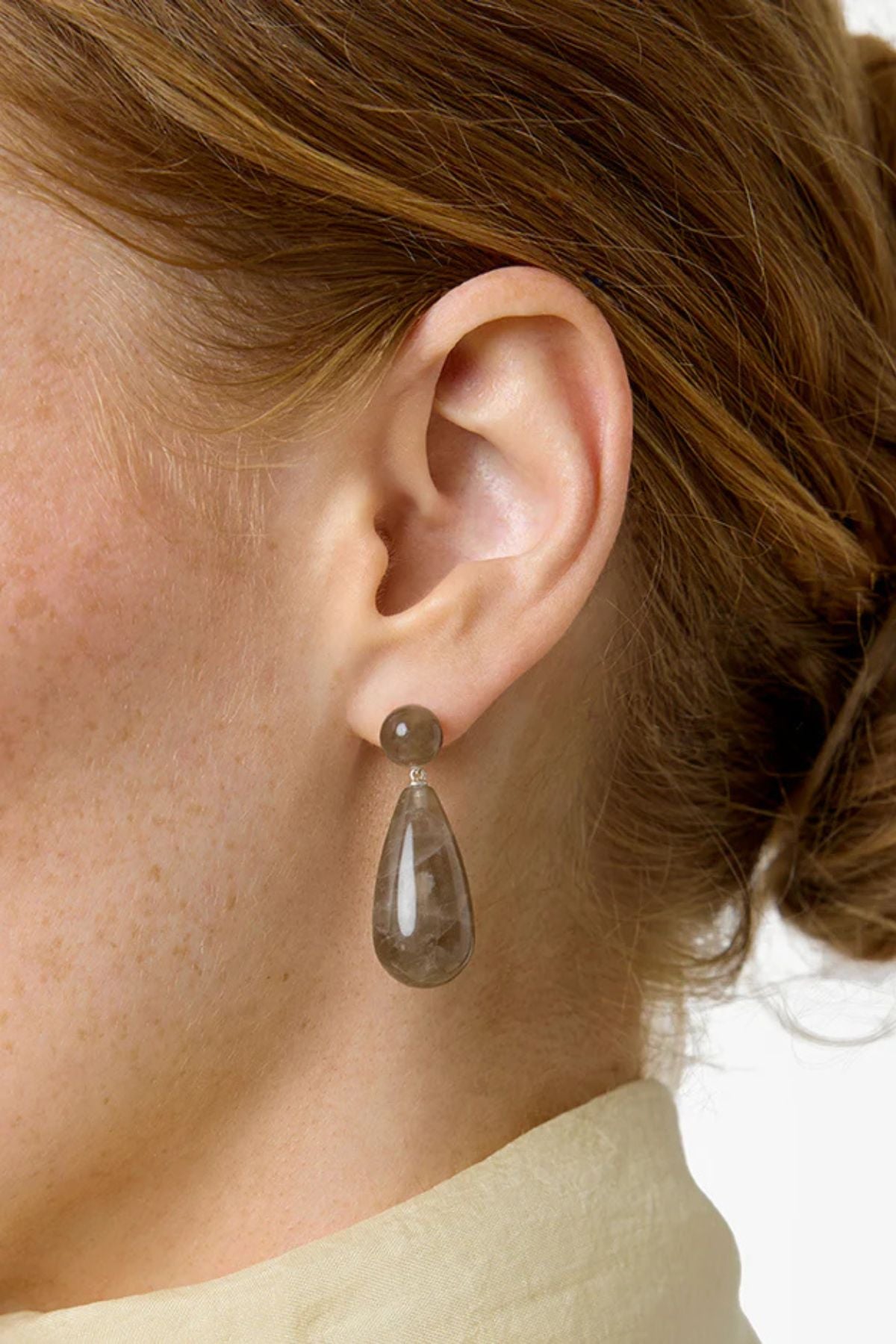 LIÉ STUDIO The Lola Earrings - Smokey Quartz