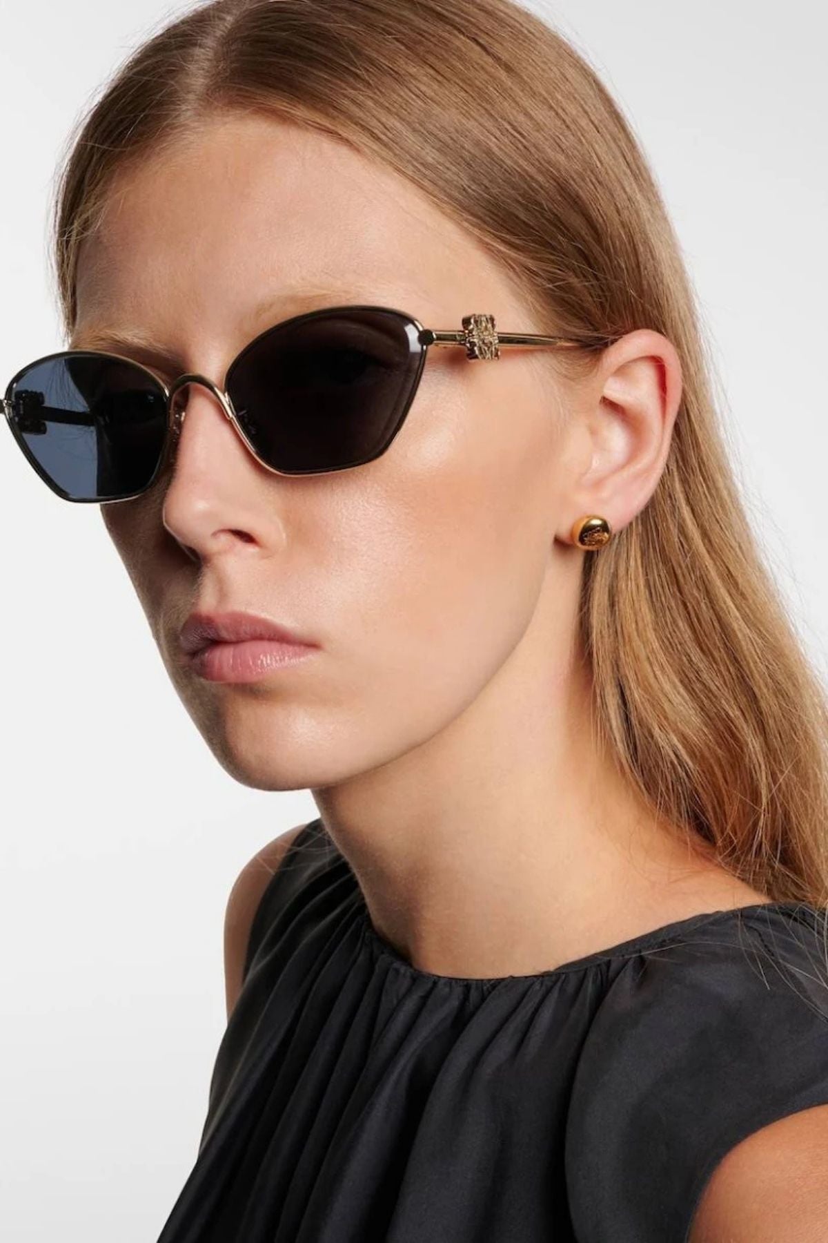 LOEWE Anagram Sunglasses - Blue/ Gold
