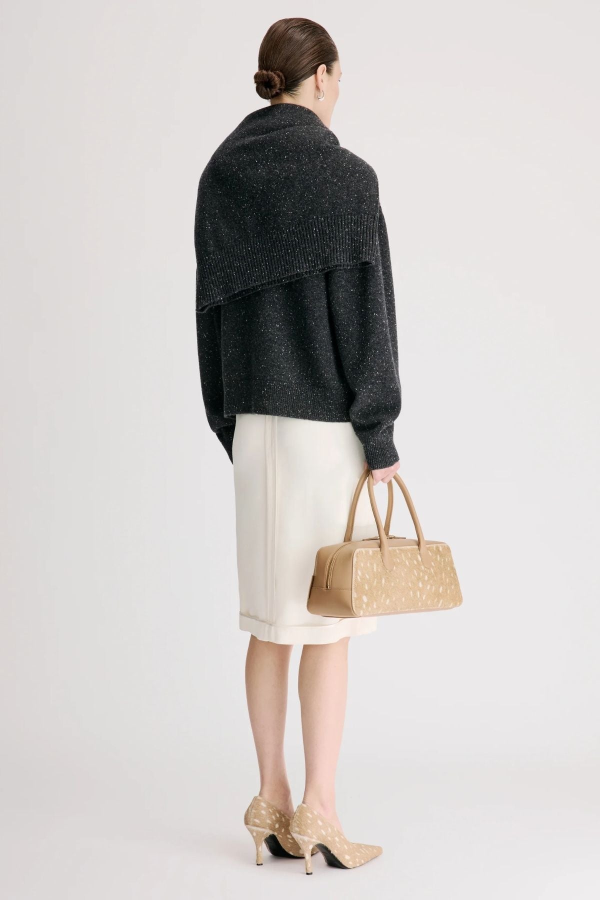 LOULOU DE SAISON Malo Oversized Sweater - Peppered Anthracite