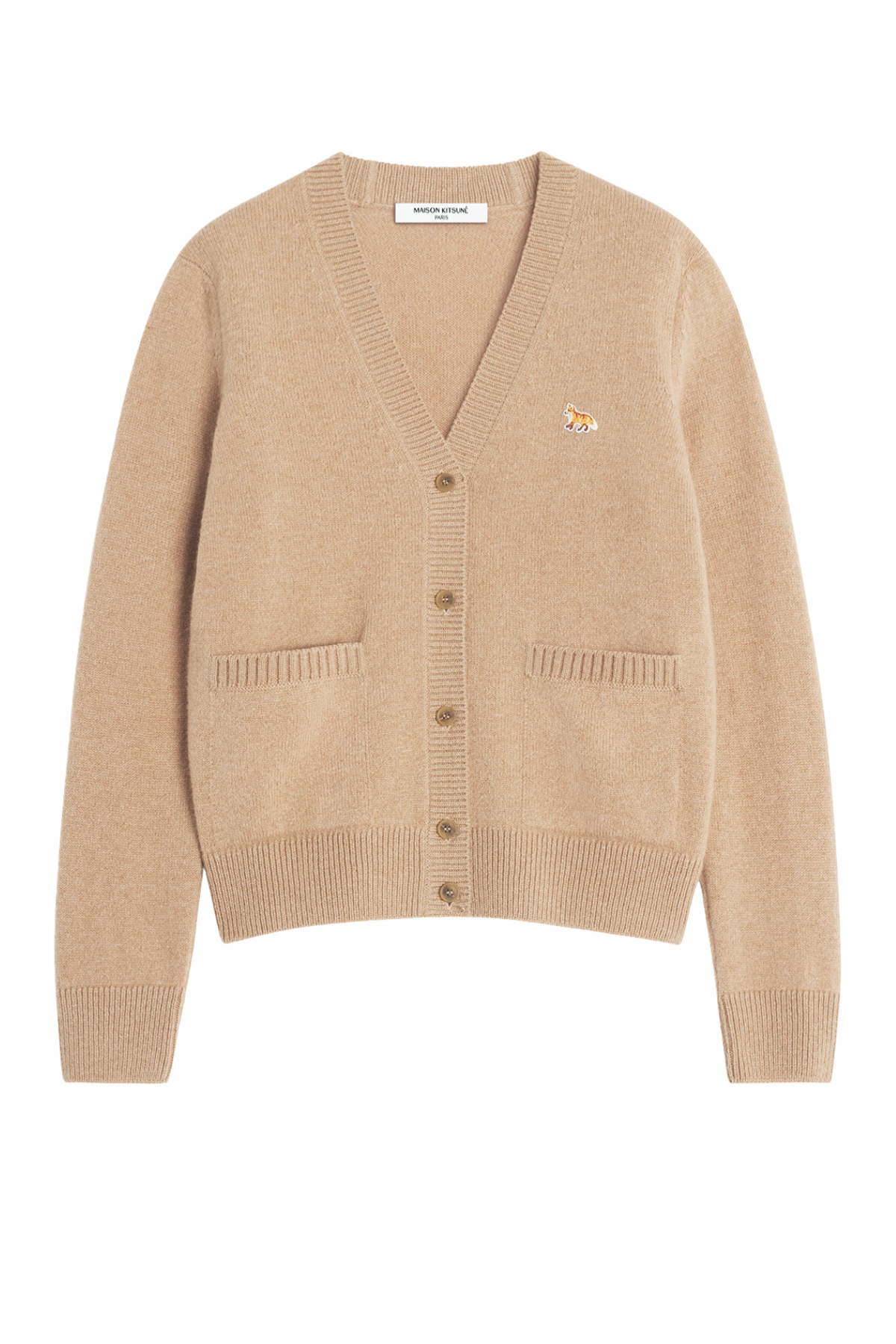 Maison Kitsuné Baby Fox Boxy Cardigan - Canvas Brown