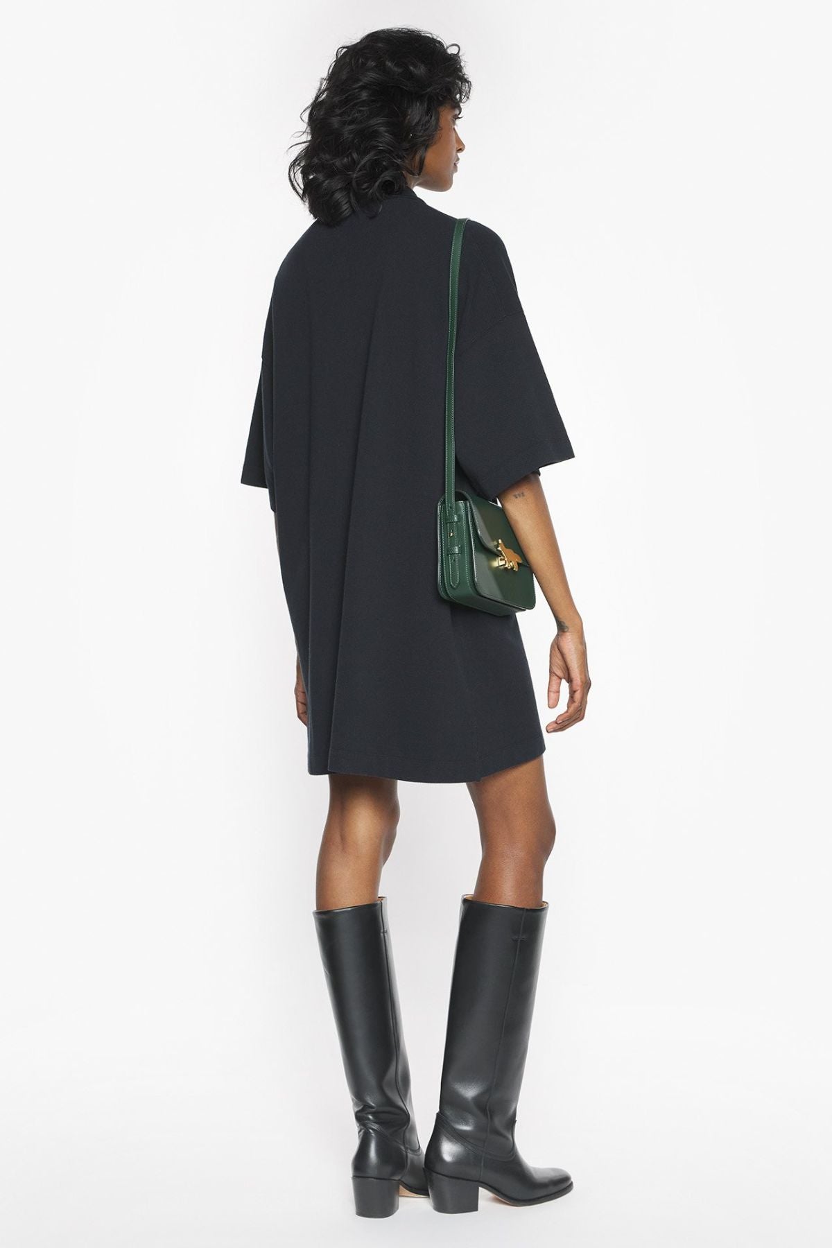 Maison Kitsuné Baby Fox Oversized Polo Dress - Black