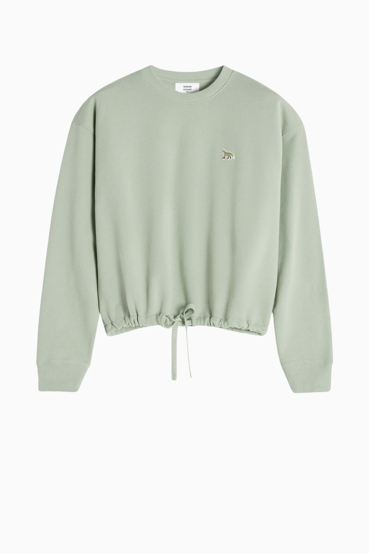 Maison Kitsuné Baby Fox Patch Drawstring Sweatshirt - Court Green
