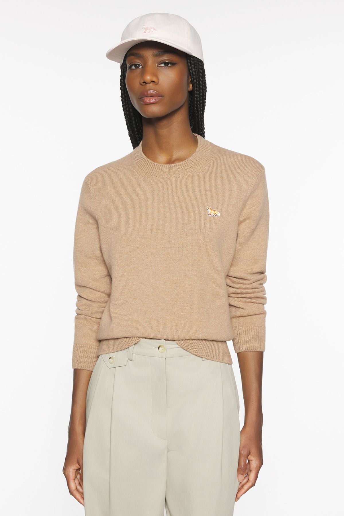 Maison Kitsuné Baby Fox Regular Jumper - Canvas Brown