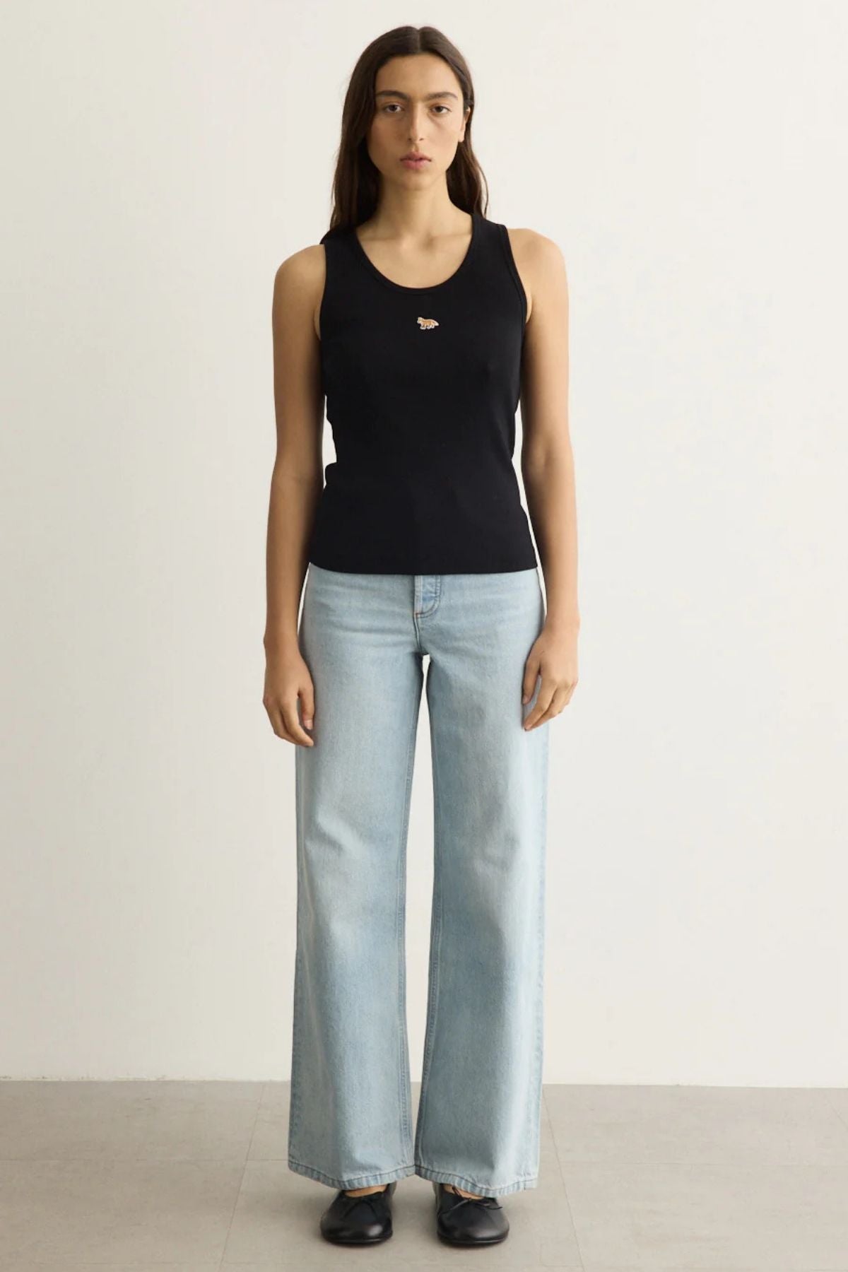 Maison Kitsuné Baby Fox Ribbed Tank - Black – GRACE Melbourne