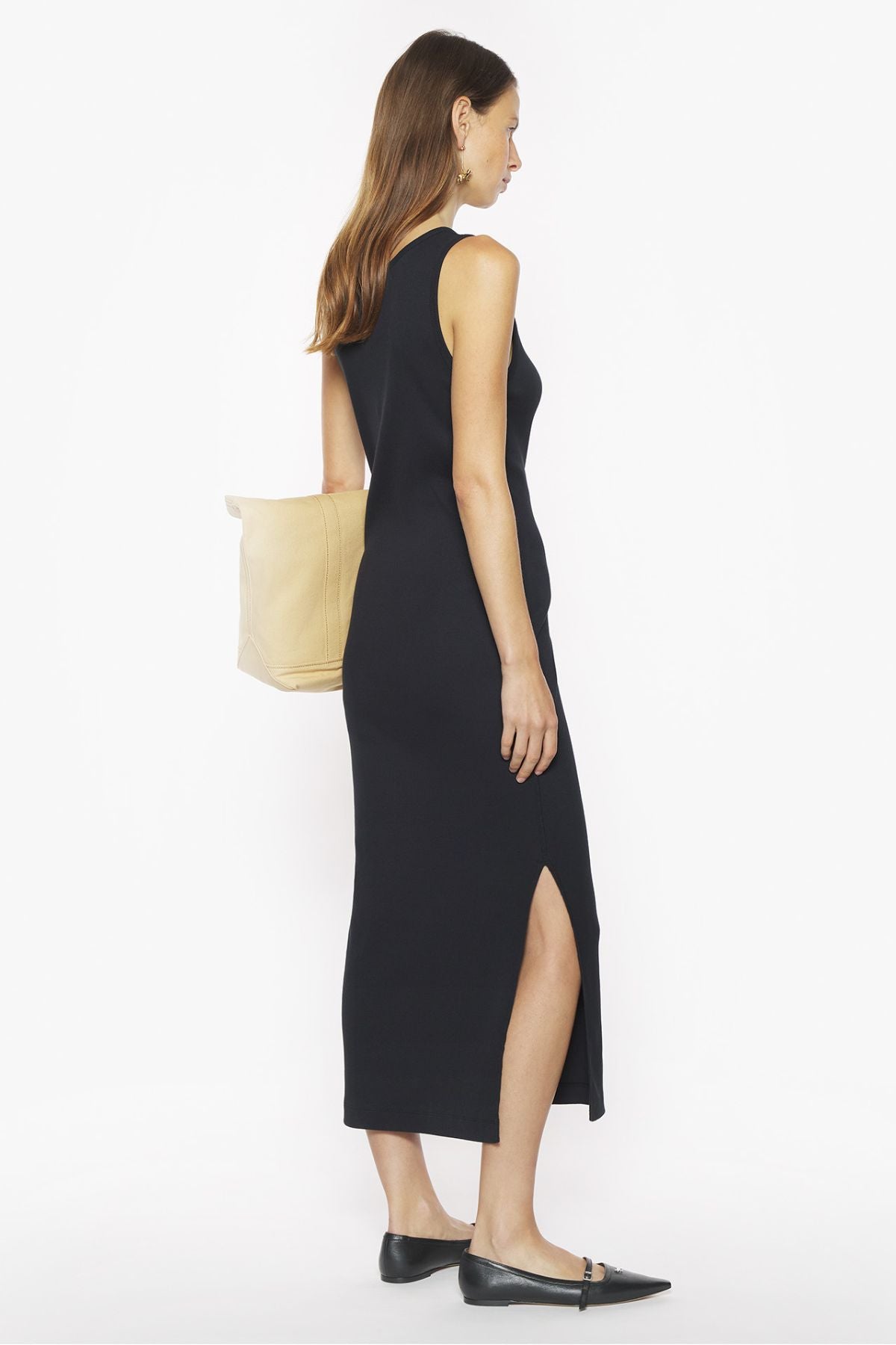 Maison Kitsuné Baby Fox Ribbed Tank Dress - Black