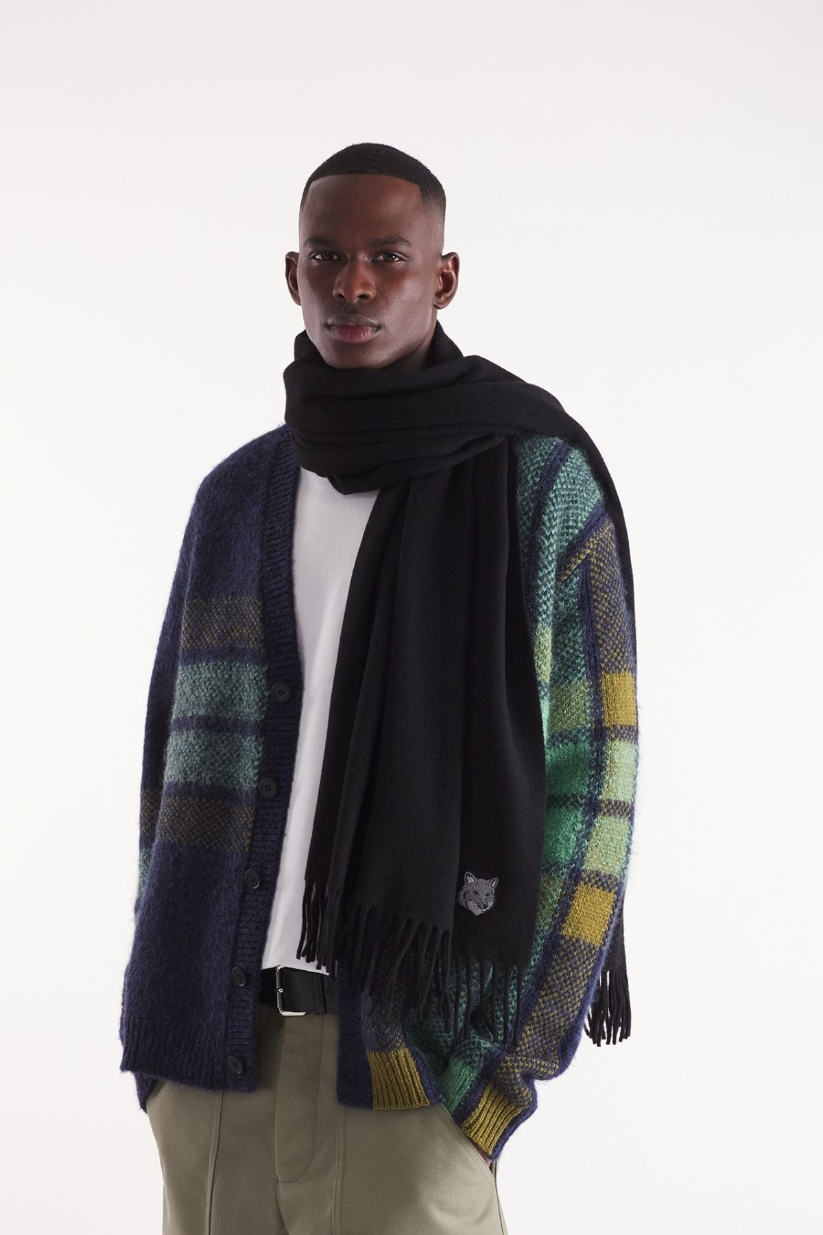 Maison Kitsuné Bold Fox Scarf - Black – GRACE Melbourne
