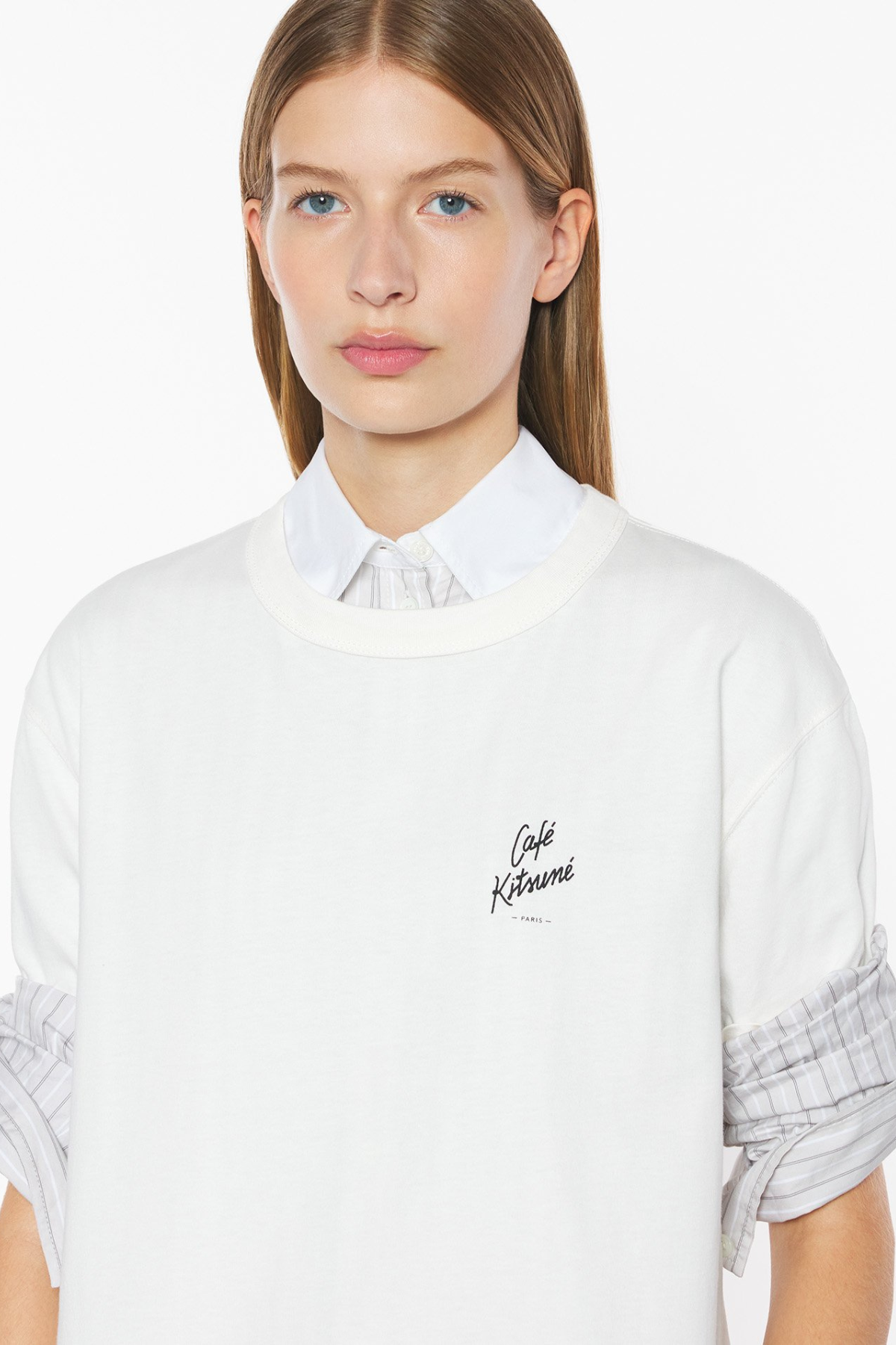 Café Kitsuné Cappuccino Relax T-Shirt - Tapioca