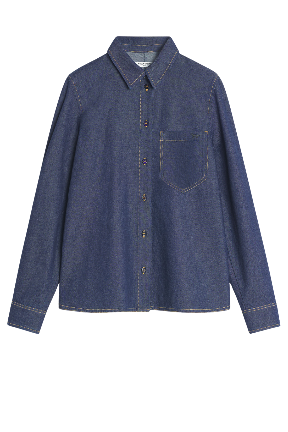 Maison Kitsuné Designed Back Shirt - Indigo