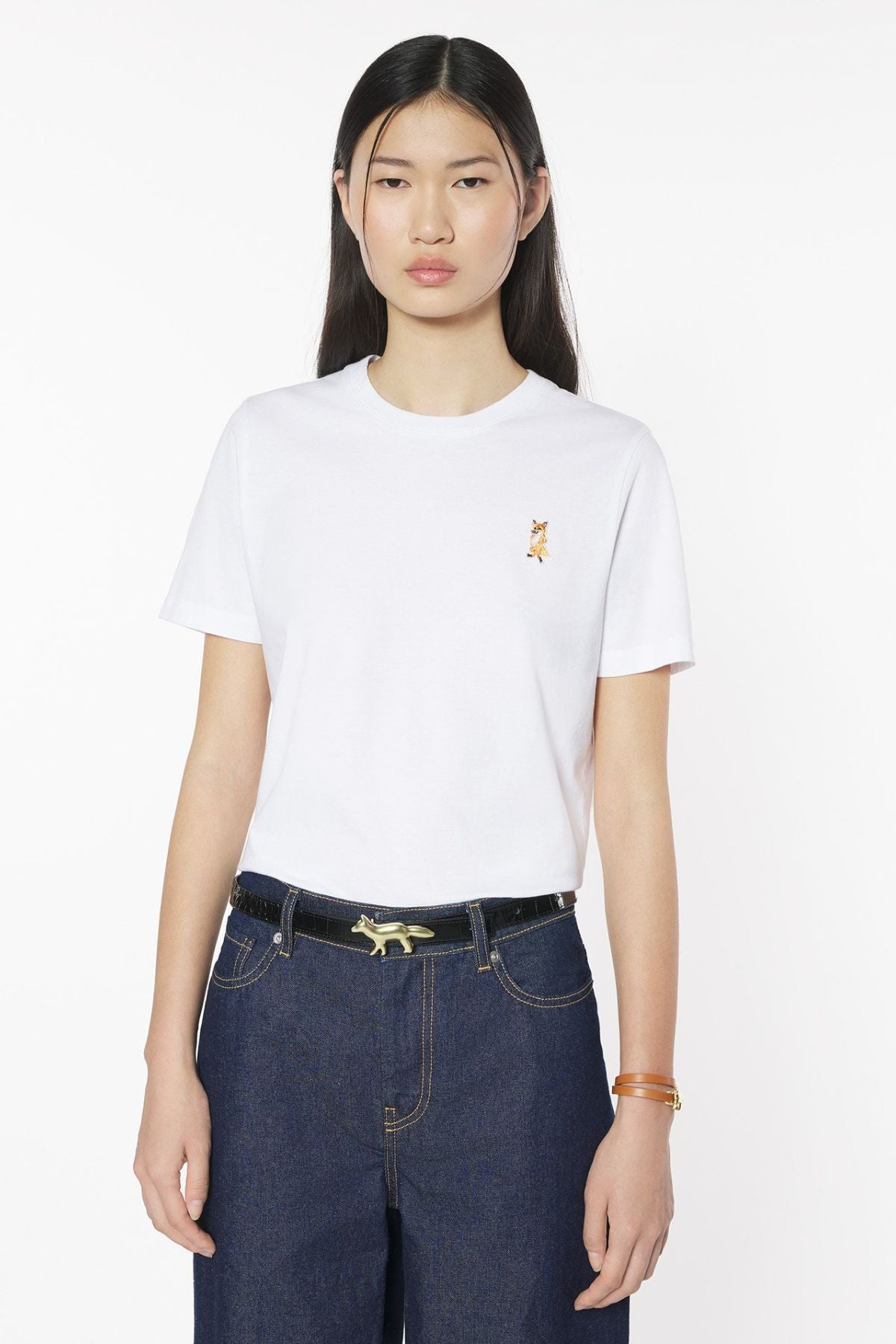 Maison Kitsuné Lady Fox Regular T-Shirt - White