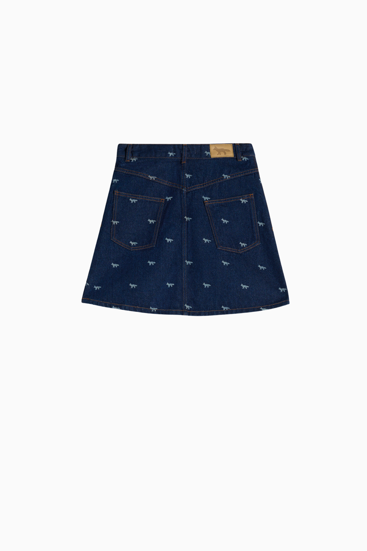 Maison Kitsuné Mini Denim Skirt - Dark Laser Profile