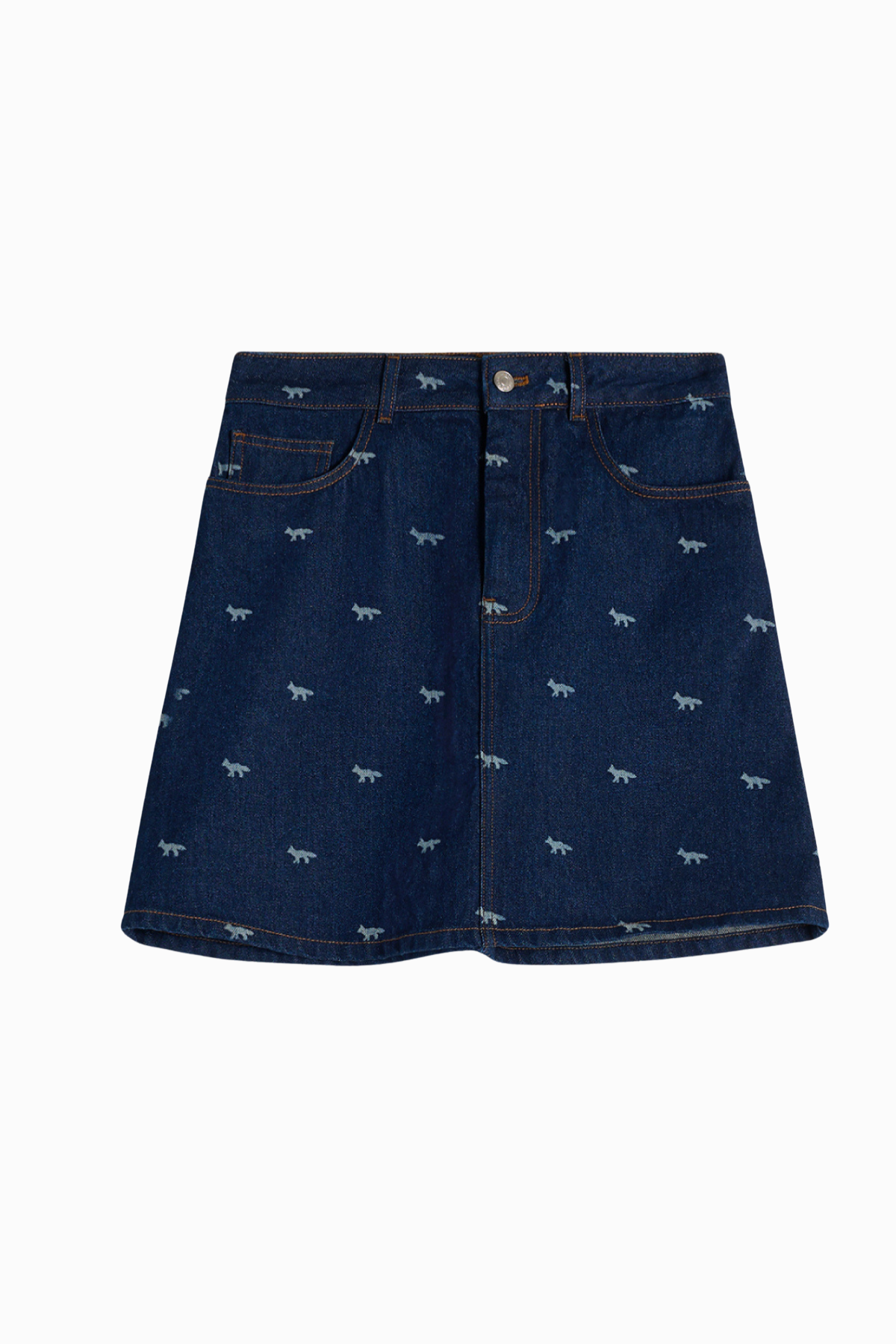 Maison Kitsuné Mini Denim Skirt - Dark Laser Profile