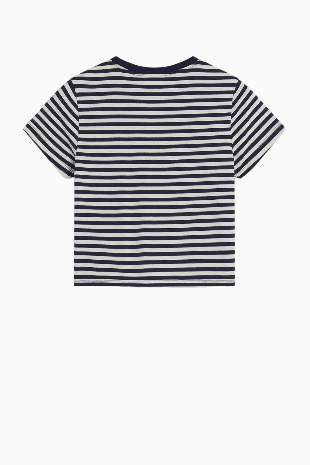 Maison Kitsuné Fox Head Striped Baby Tee - Navy/ Milk