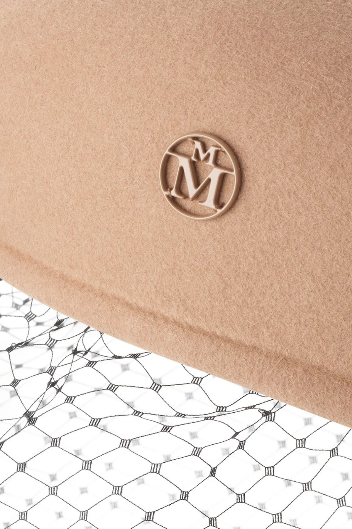 Maison Michel New Bonnie Veil Hat Time - True Camel