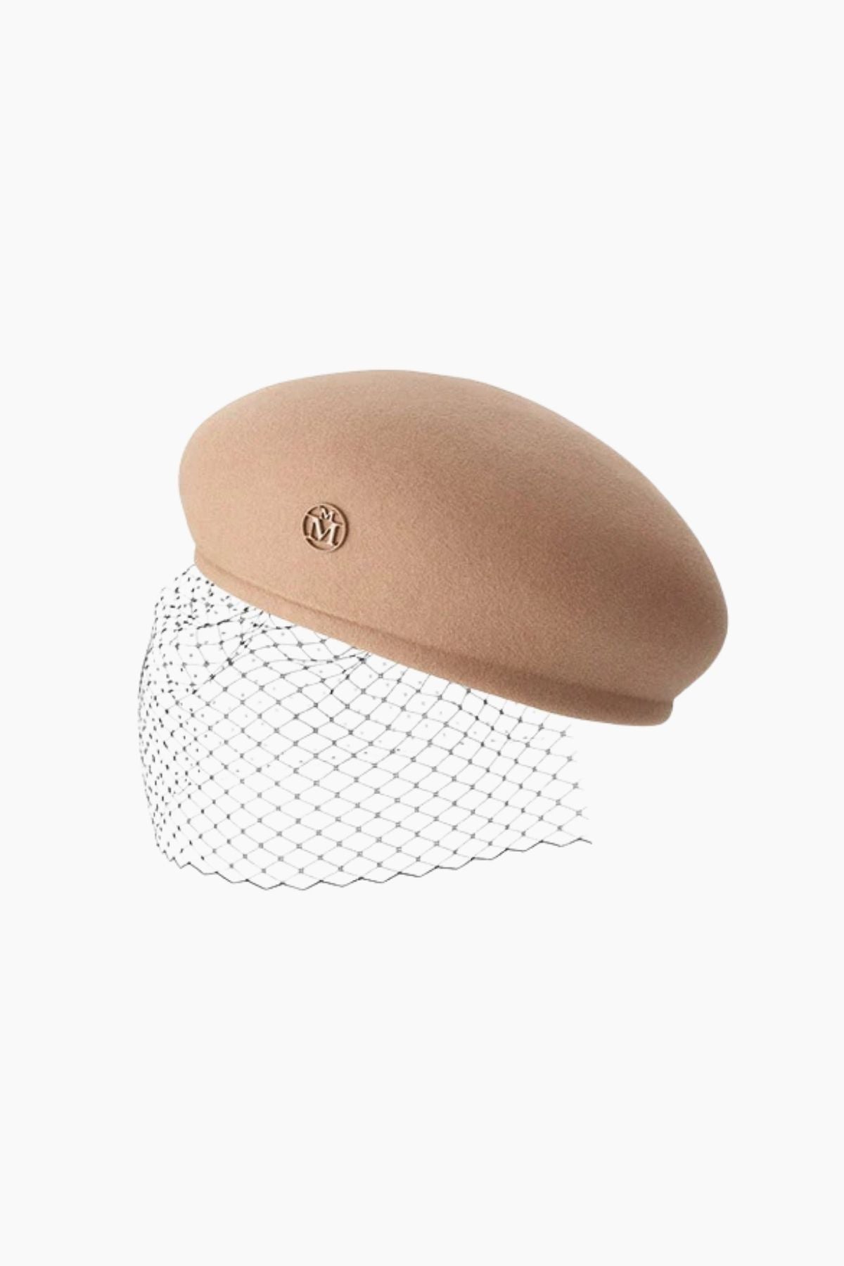 Maison Michel New Bonnie Veil Hat Time - True Camel