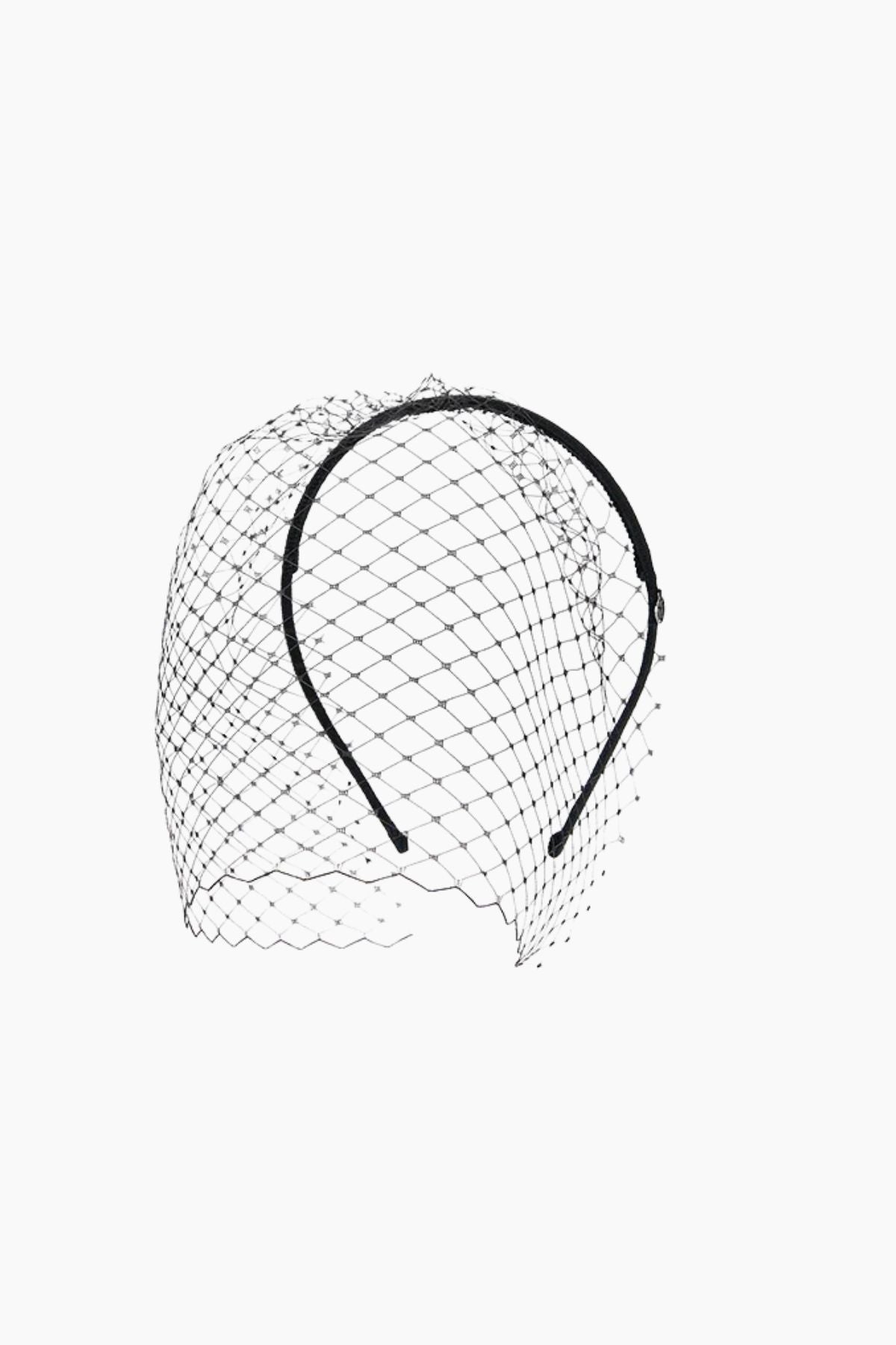 Maison Michel Veil Iconic Headband - Black
