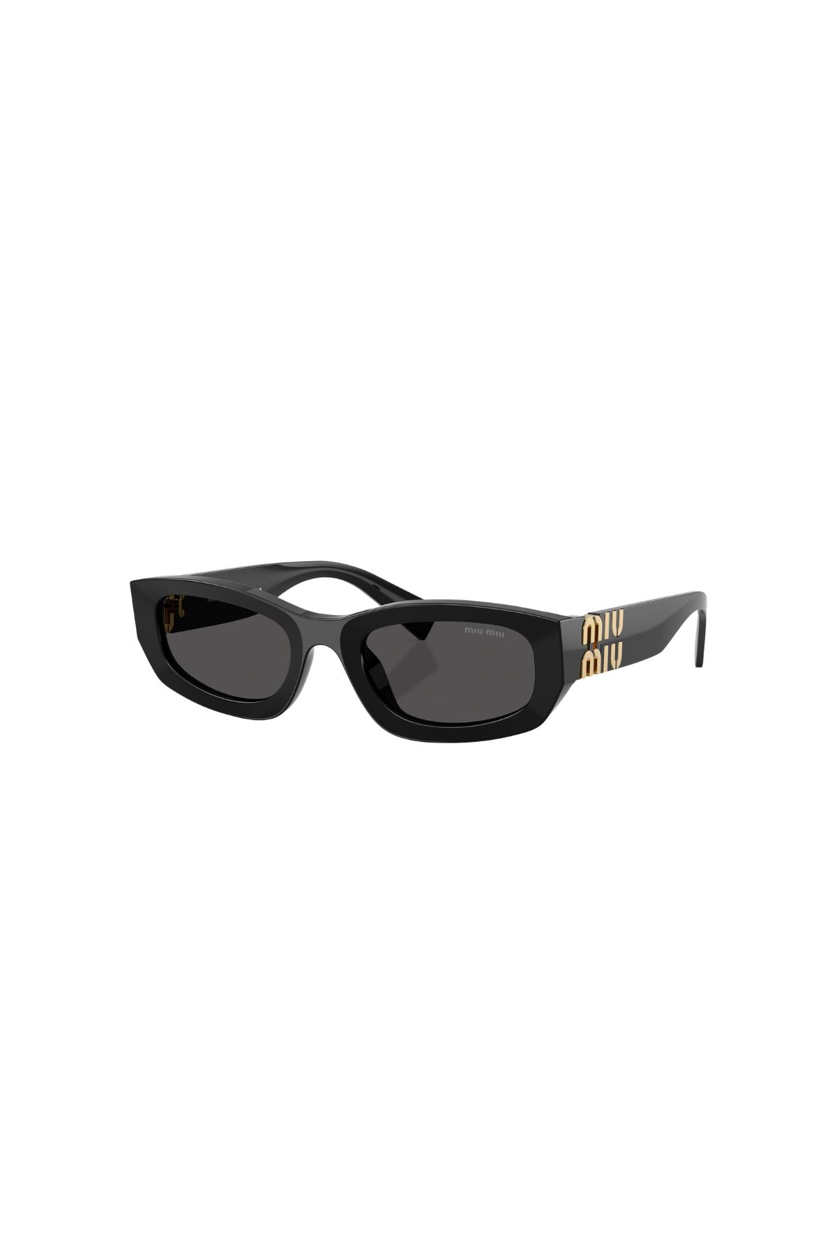 Miu Miu Irregular Sunglasses - Black/ Dark Grey