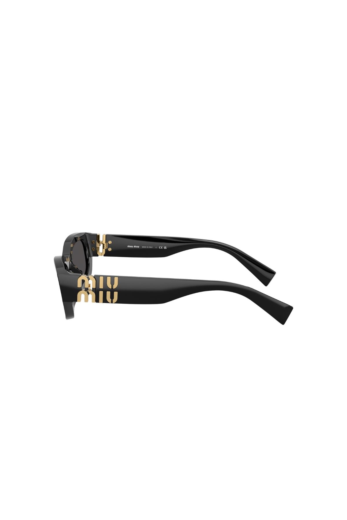 Miu Miu Irregular Sunglasses - Black/ Dark Grey