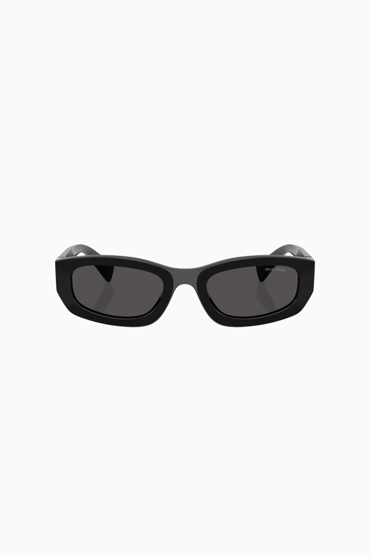 Miu Miu Irregular Sunglasses - Black/ Dark Grey