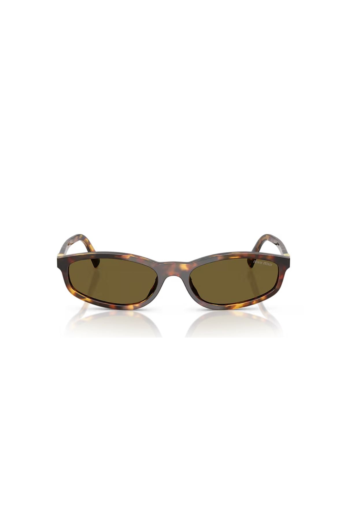 Miu Miu Irregular Sunglasses - Honey Havana/ Dark Brown