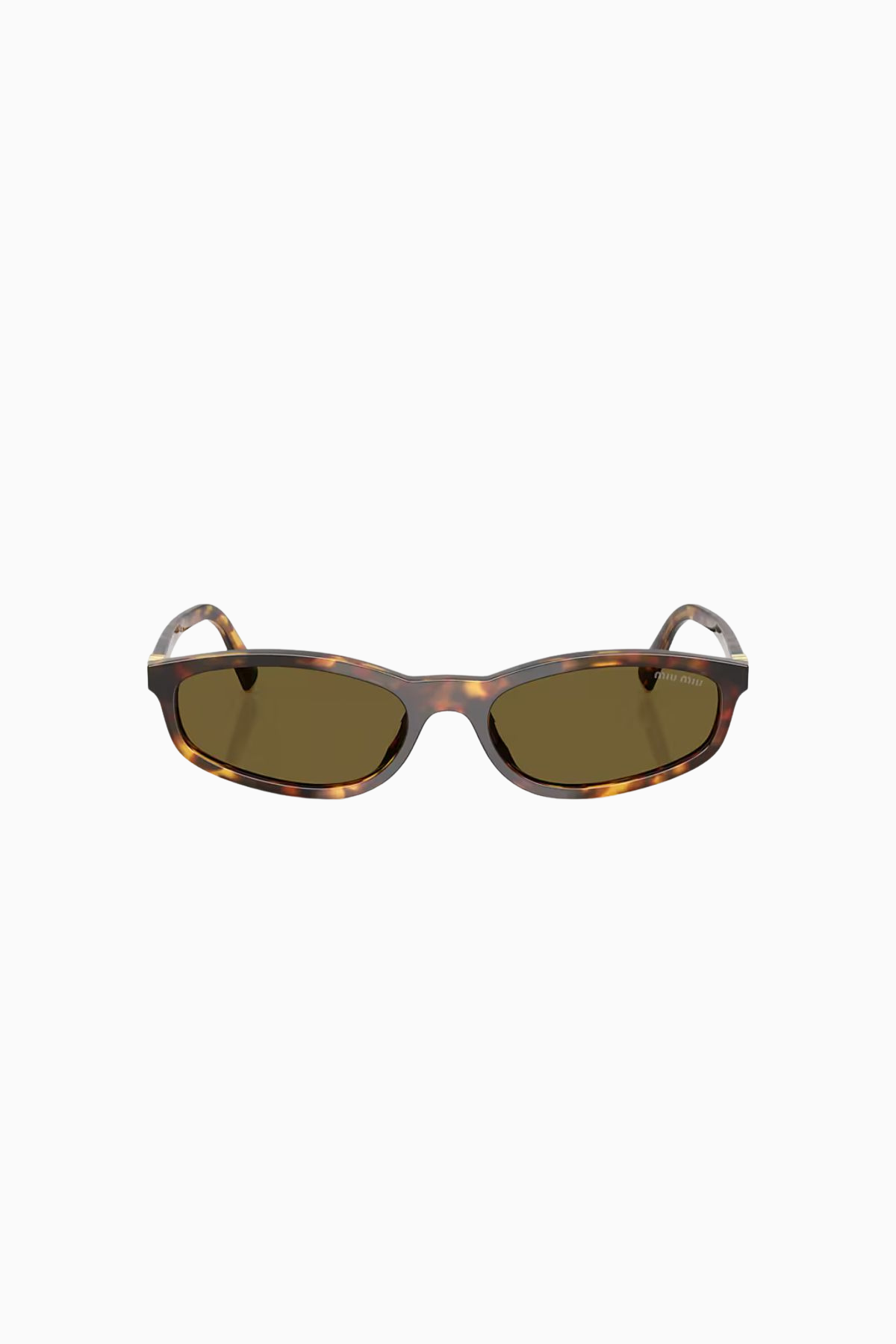 Miu Miu Irregular Sunglasses - Honey Havana/ Dark Brown