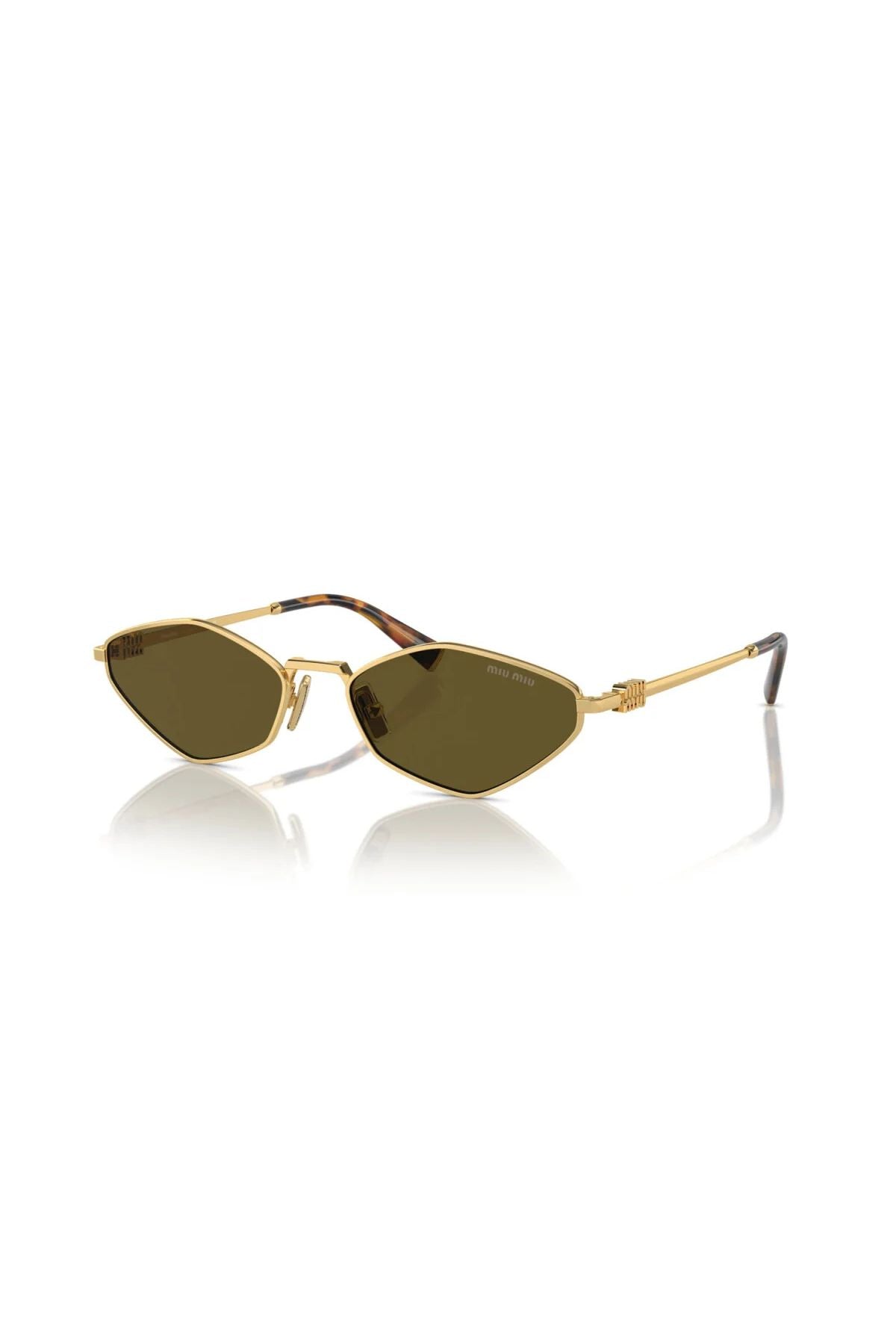 Miu Miu Sunglasses Gold/ Dark Brown
