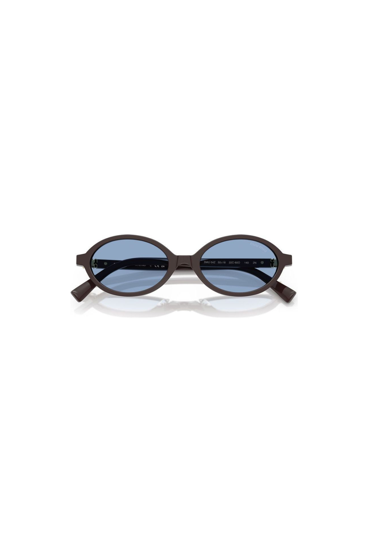 Miu Miu Oval Sunglasses with Blue Lenses Miu Miu MU 52YS Metal Oval Sunglasses | Neiman Marcus main image 2