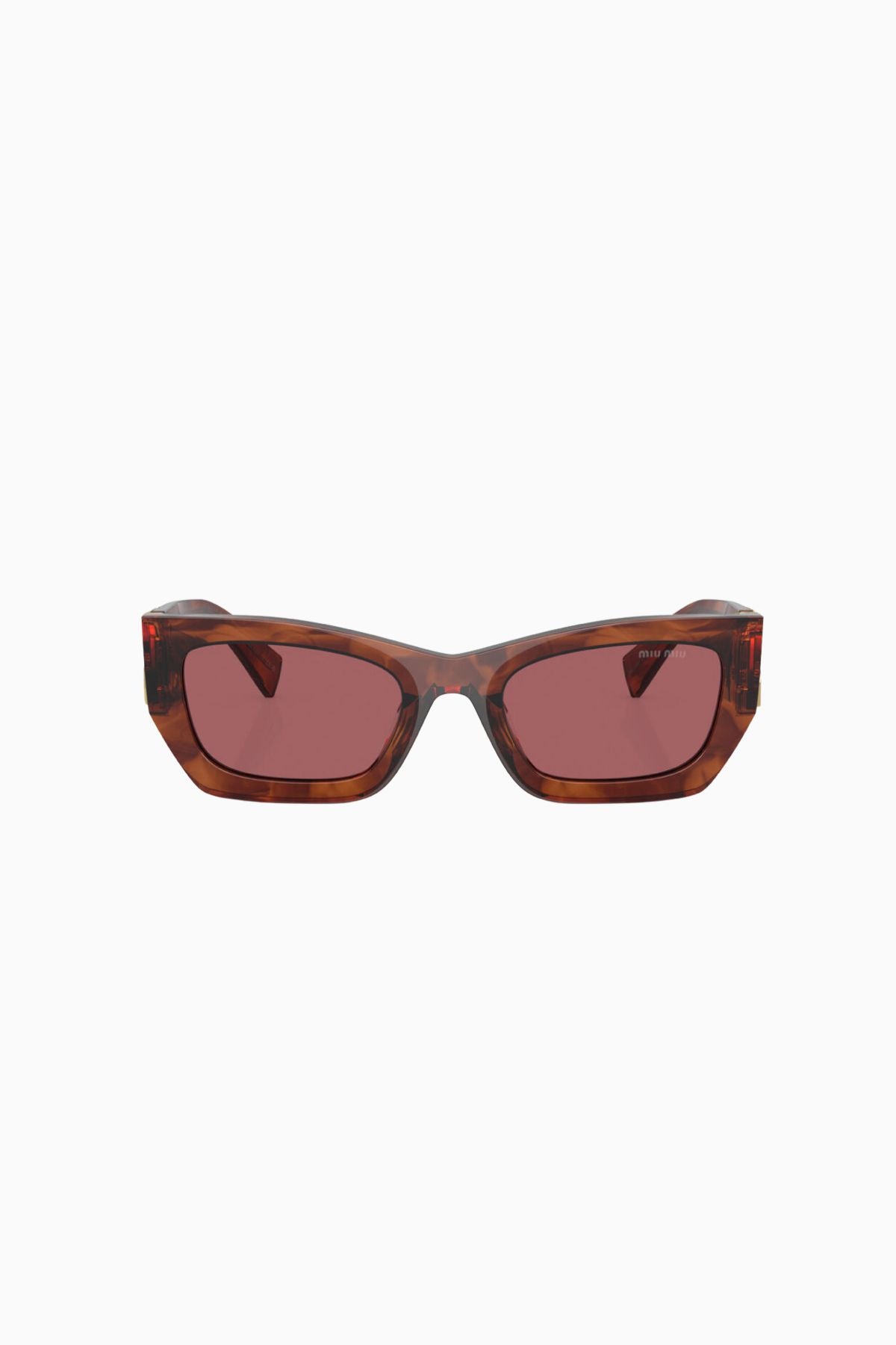 Miu Miu Sunglasses Striped Tobacco - Dark Violet