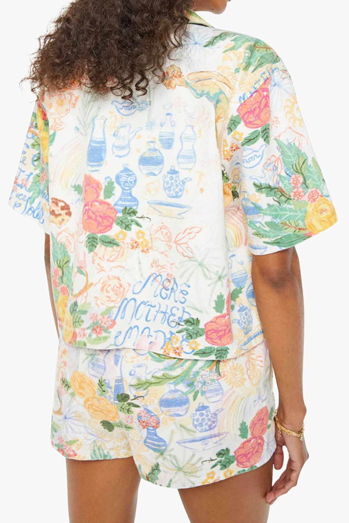 Mother The Cropped Hooky Shirt - Painted Ladies
