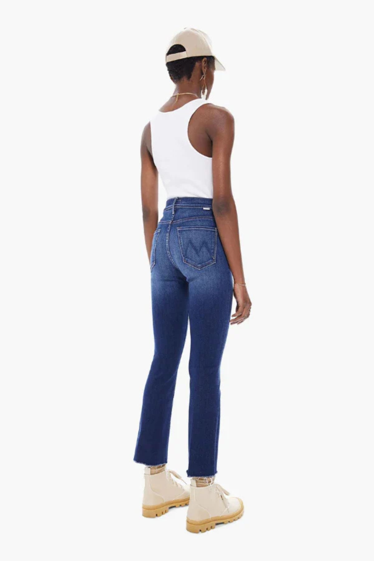 Mother Denim The Insider Ankle Fray Jean - Sweet Lime