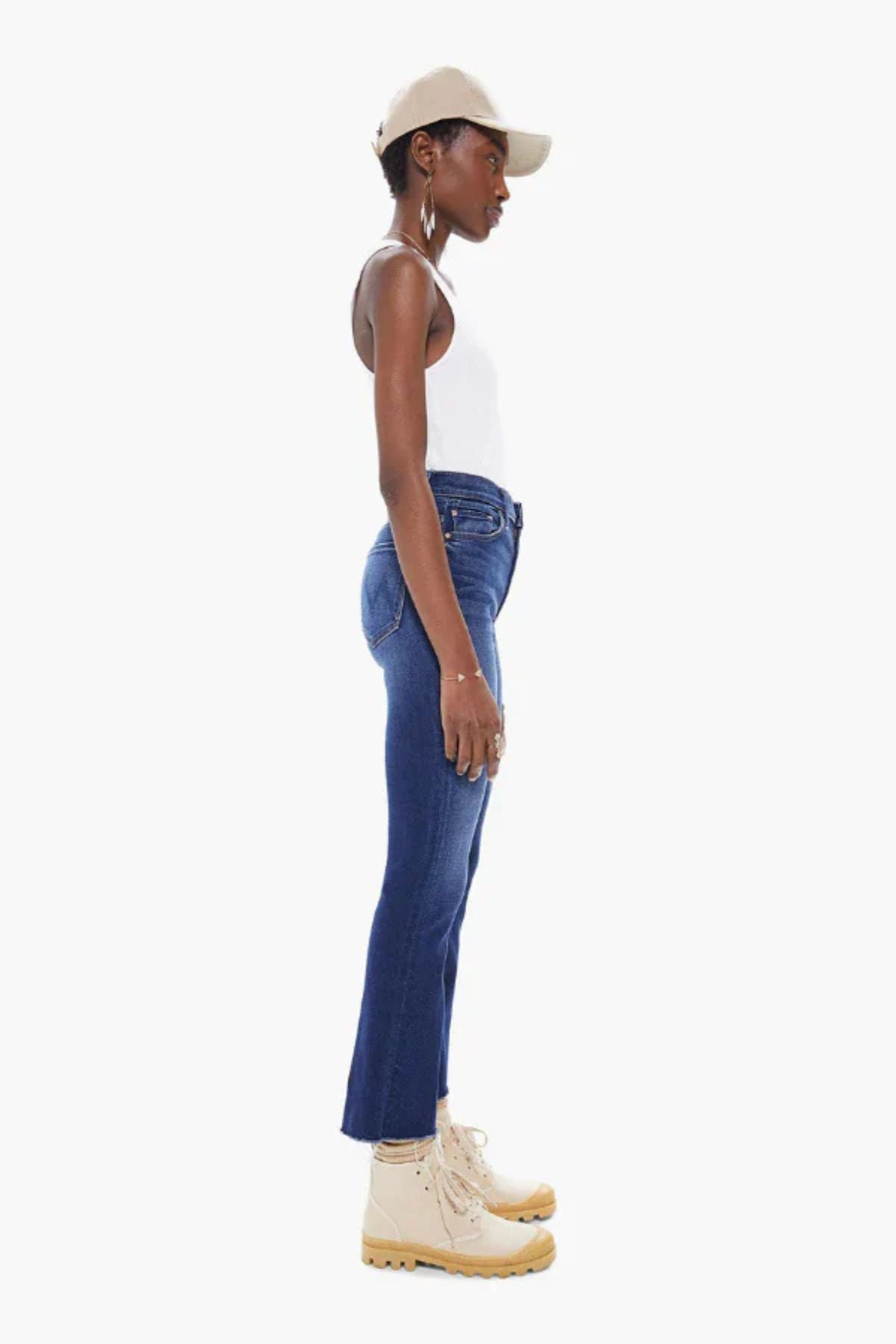 Mother Denim The Insider Ankle Fray Jean - Sweet Lime