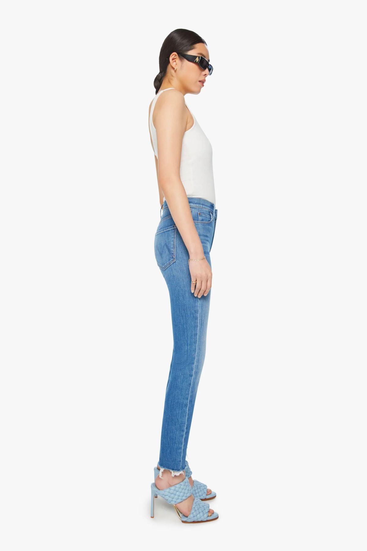 Mother Denim The Mid Rise Dazzle Ankle Fray Jean - New Sheriff In Town