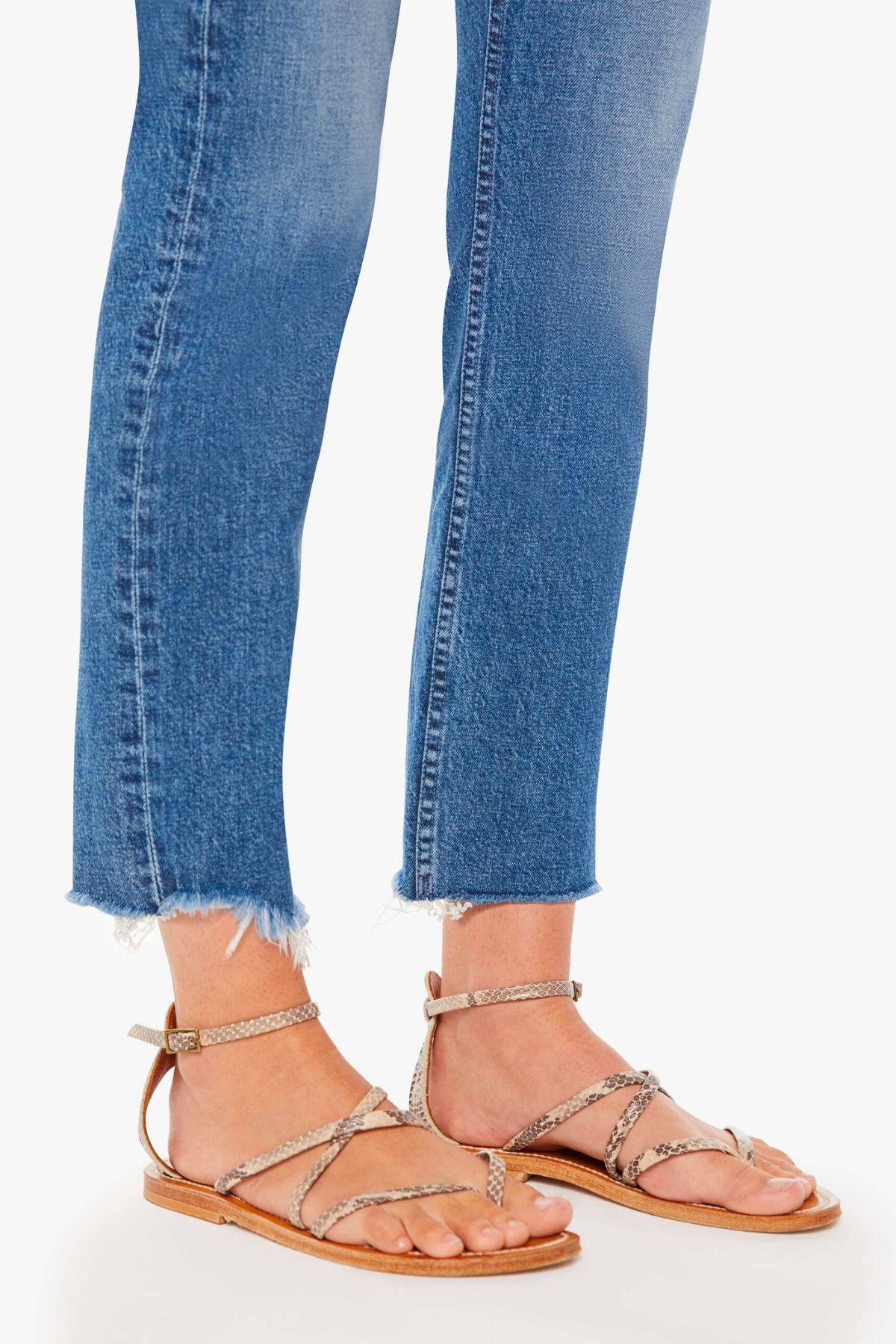 Mother Denim The Mid Rise Rider Ankle Fray - Local Charm