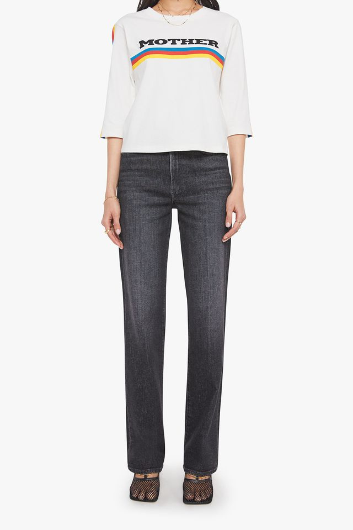 Mother The Better Half Tee - Mother 63 Winter White