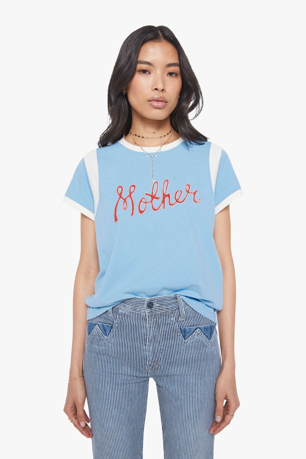 Mother The Boxy Goodie Inset - Mother Script Blue Bell