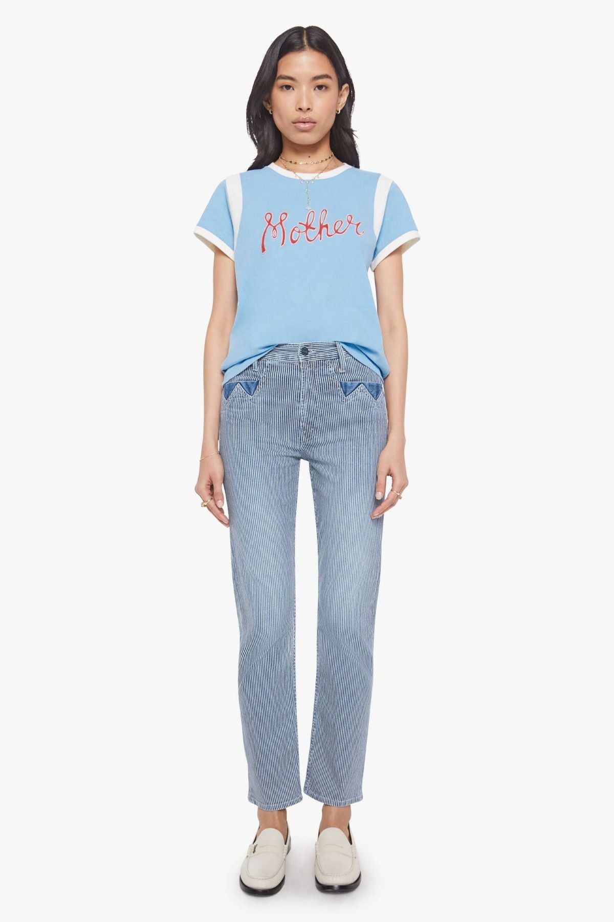 Mother The Boxy Goodie Inset - Mother Script Blue Bell