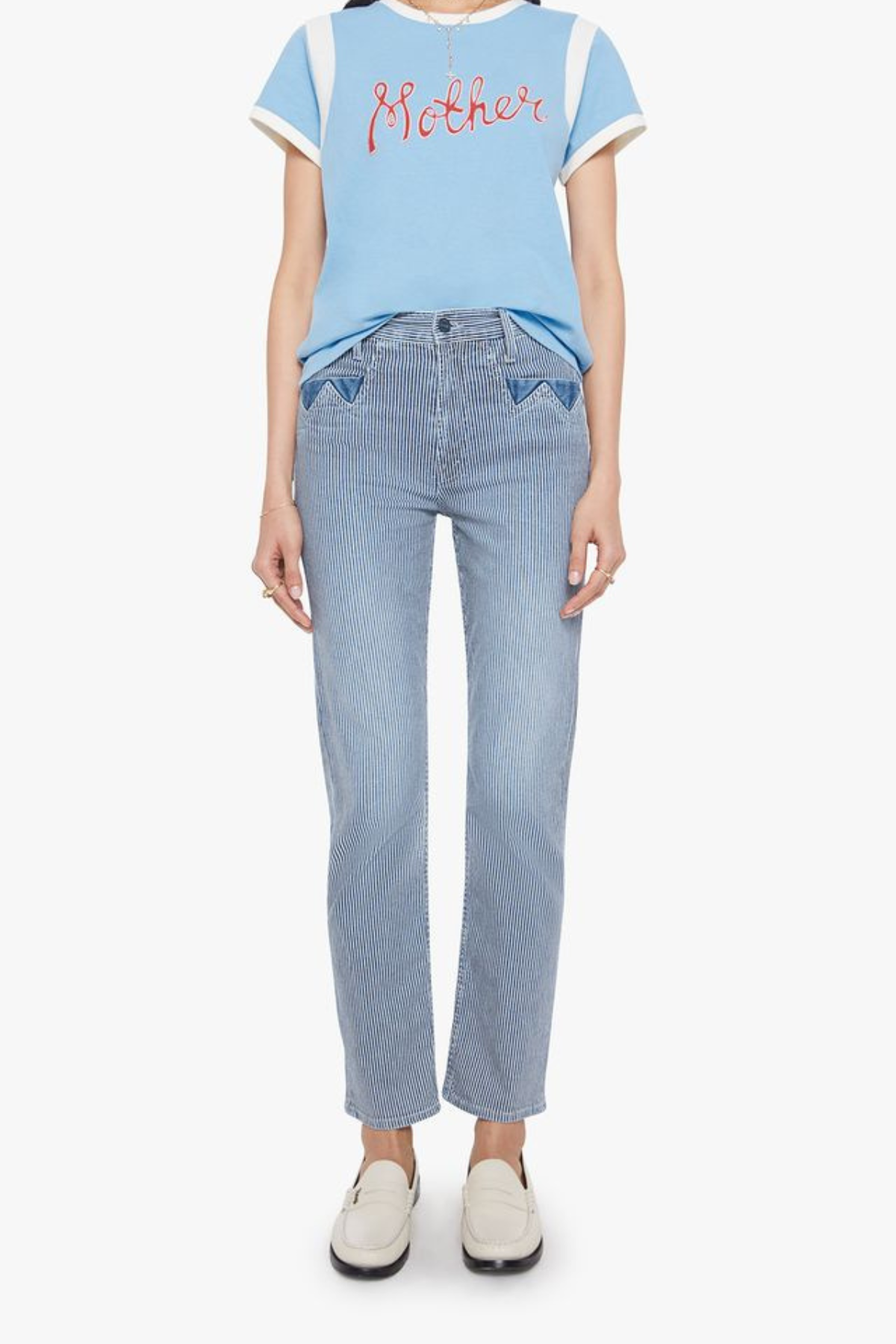 Mother The Boxy Goodie Inset - Mother Script Blue Bell