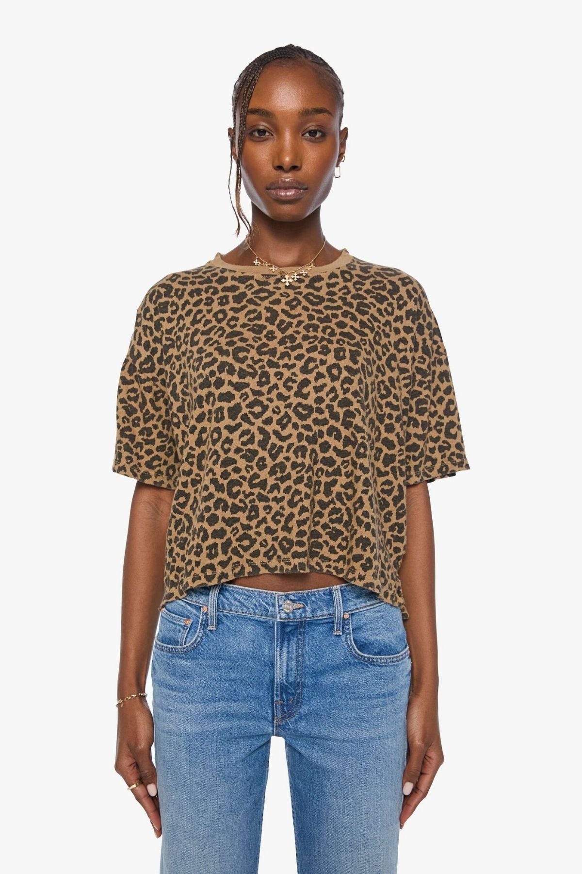 Mother The S/S Boxy Ringer - Leopard Print Jersey Leap Year