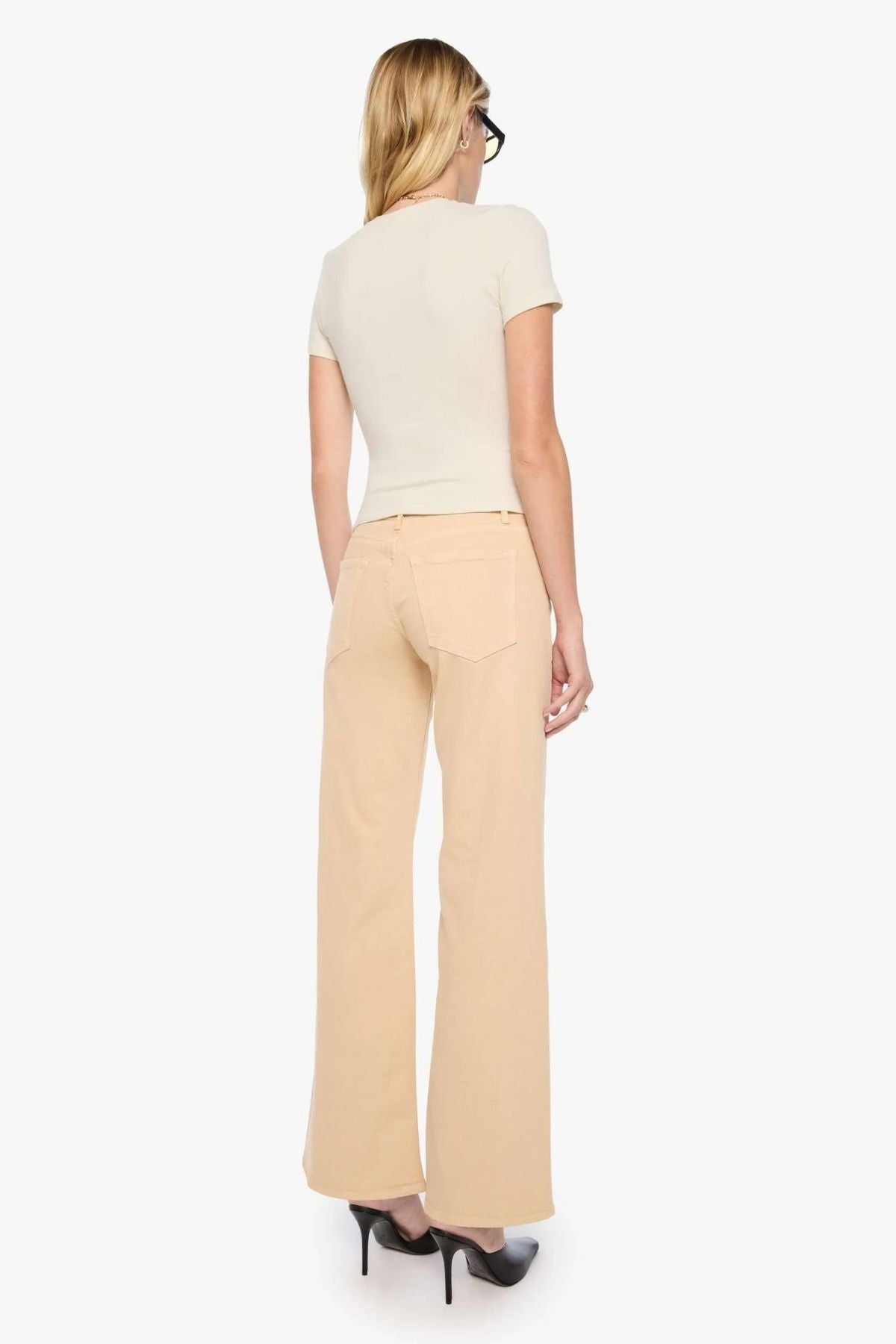 Mother The Mid Rise Sidestepper Twist Sneak - Winter Wheat