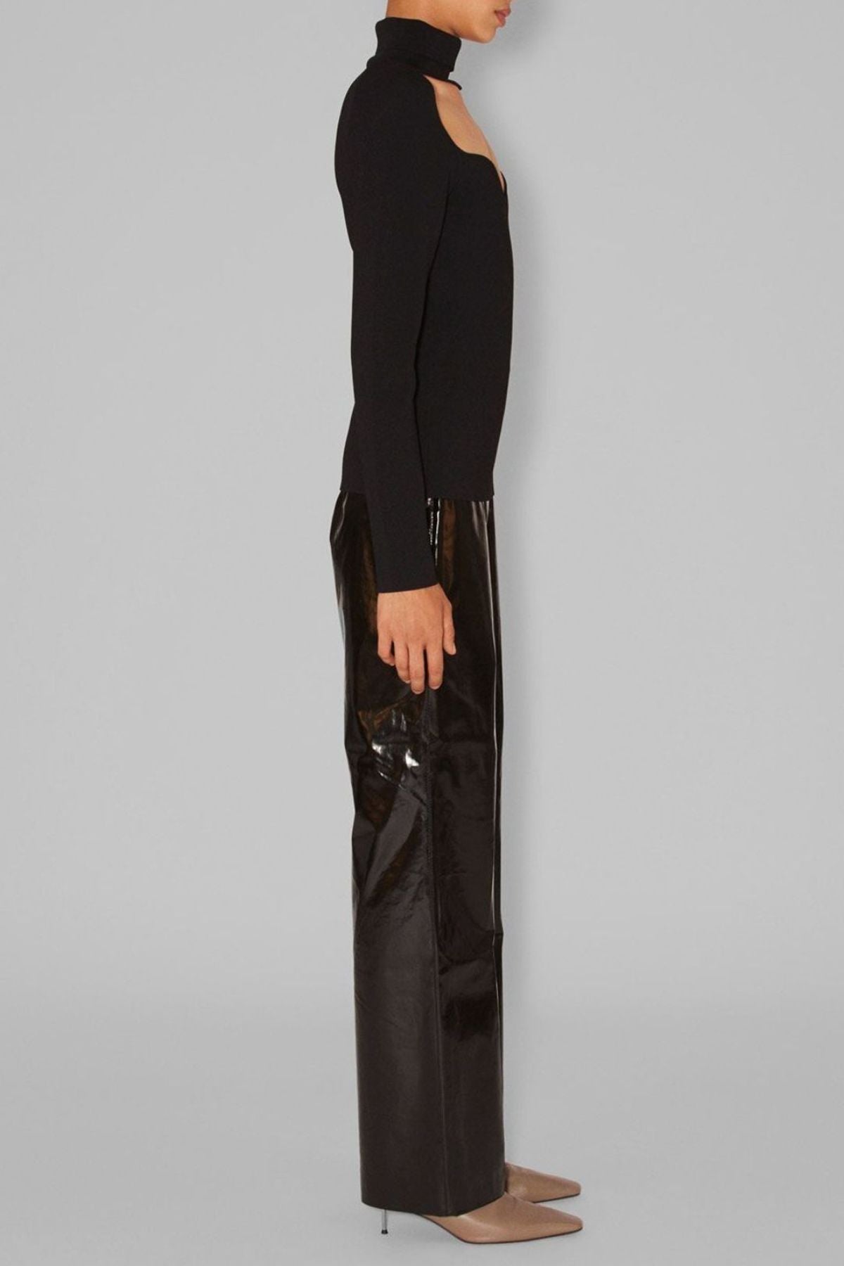 Nanushka Fah Compact Knit Top - Black