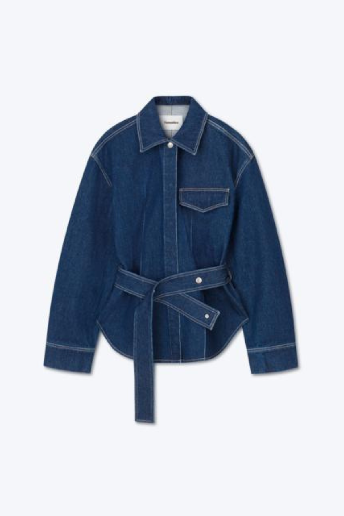 Nanushka NW22FWTP03357 Xante Oversized Denim Shirt	Jacket Eco Indigo