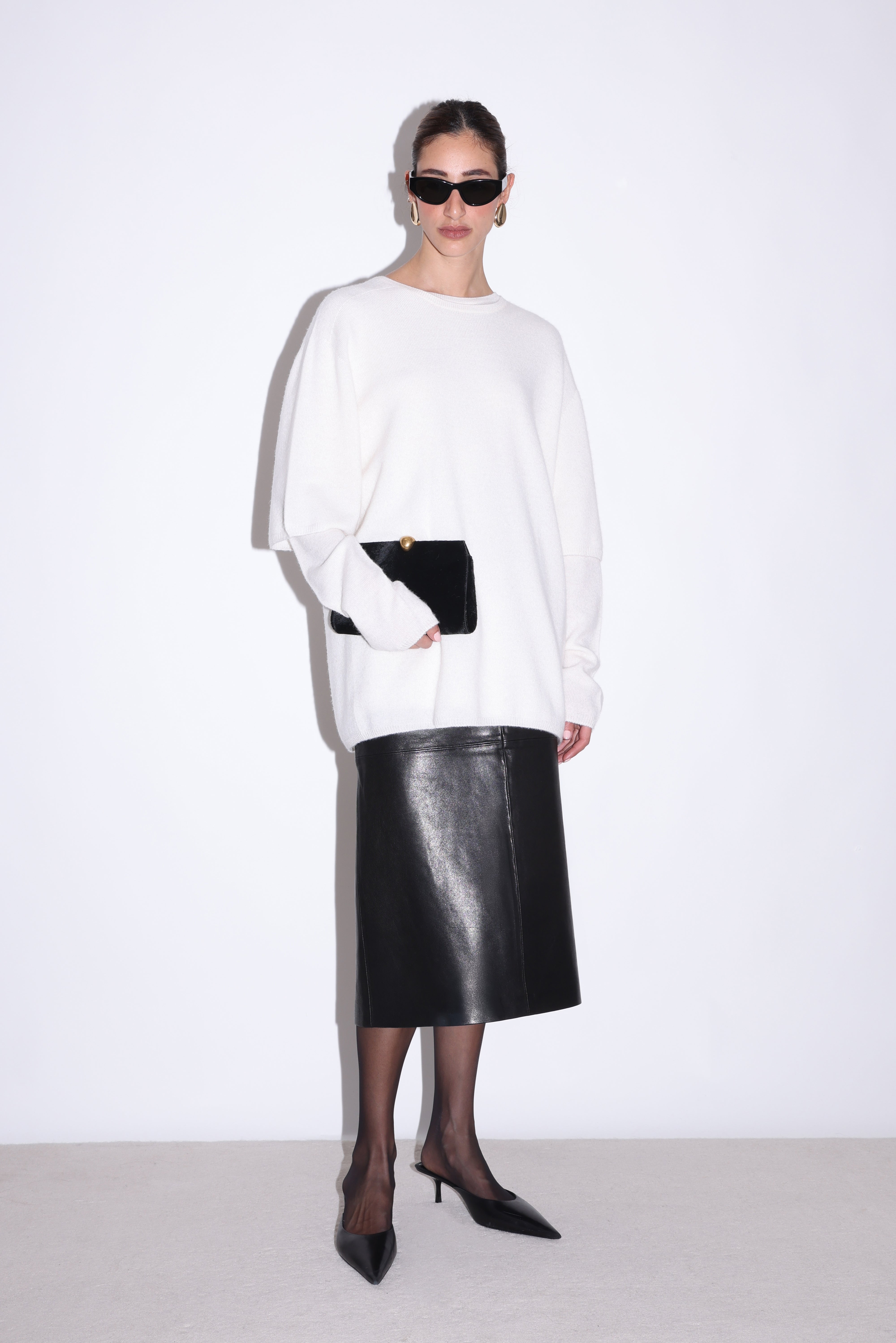 Nour Hammour Cobain Layered Knit - Ivory